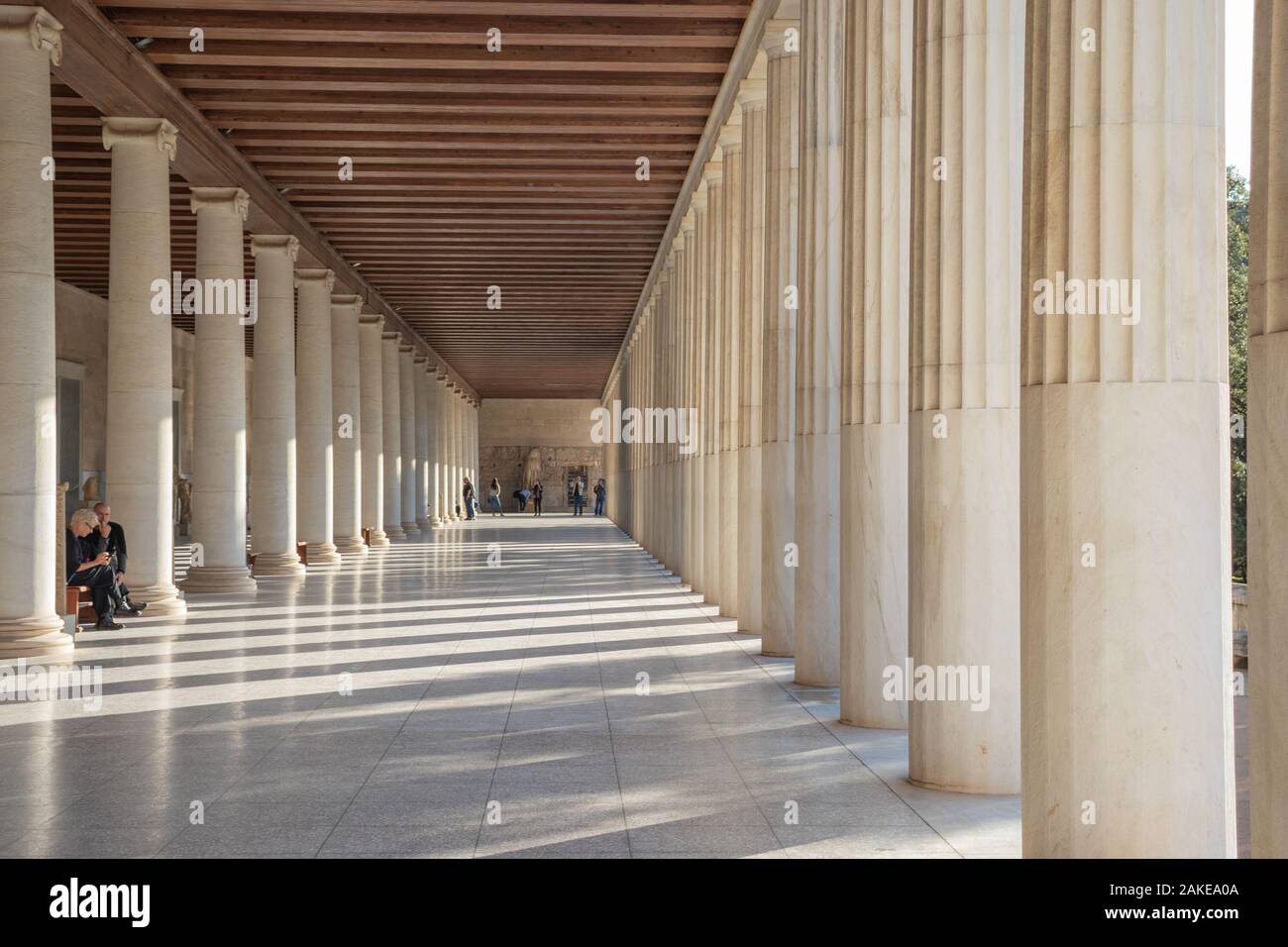 Grèce, ATHÈNES - 30 NOVEMBRE 2019: STOA d'Attalos à Athènes Banque D'Images