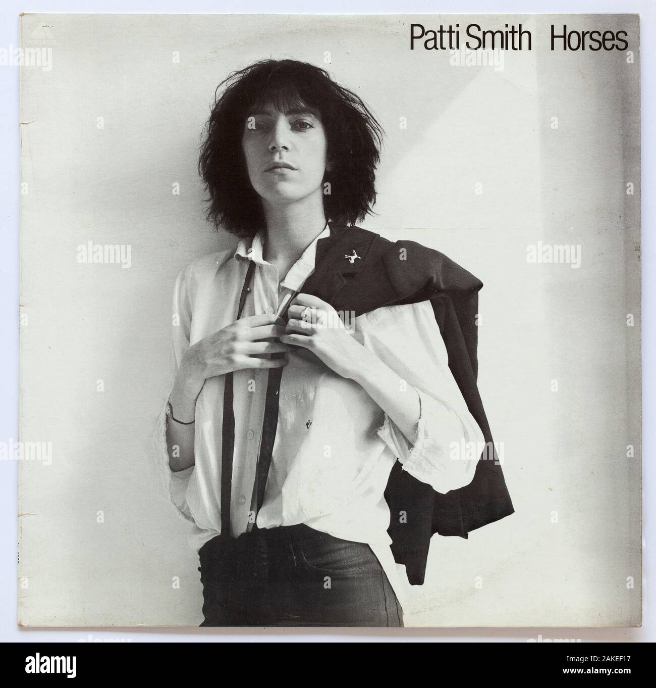 La couverture de Horses, 1975 album de Patti Smith sur Arista usage éditorial seulement Banque D'Images