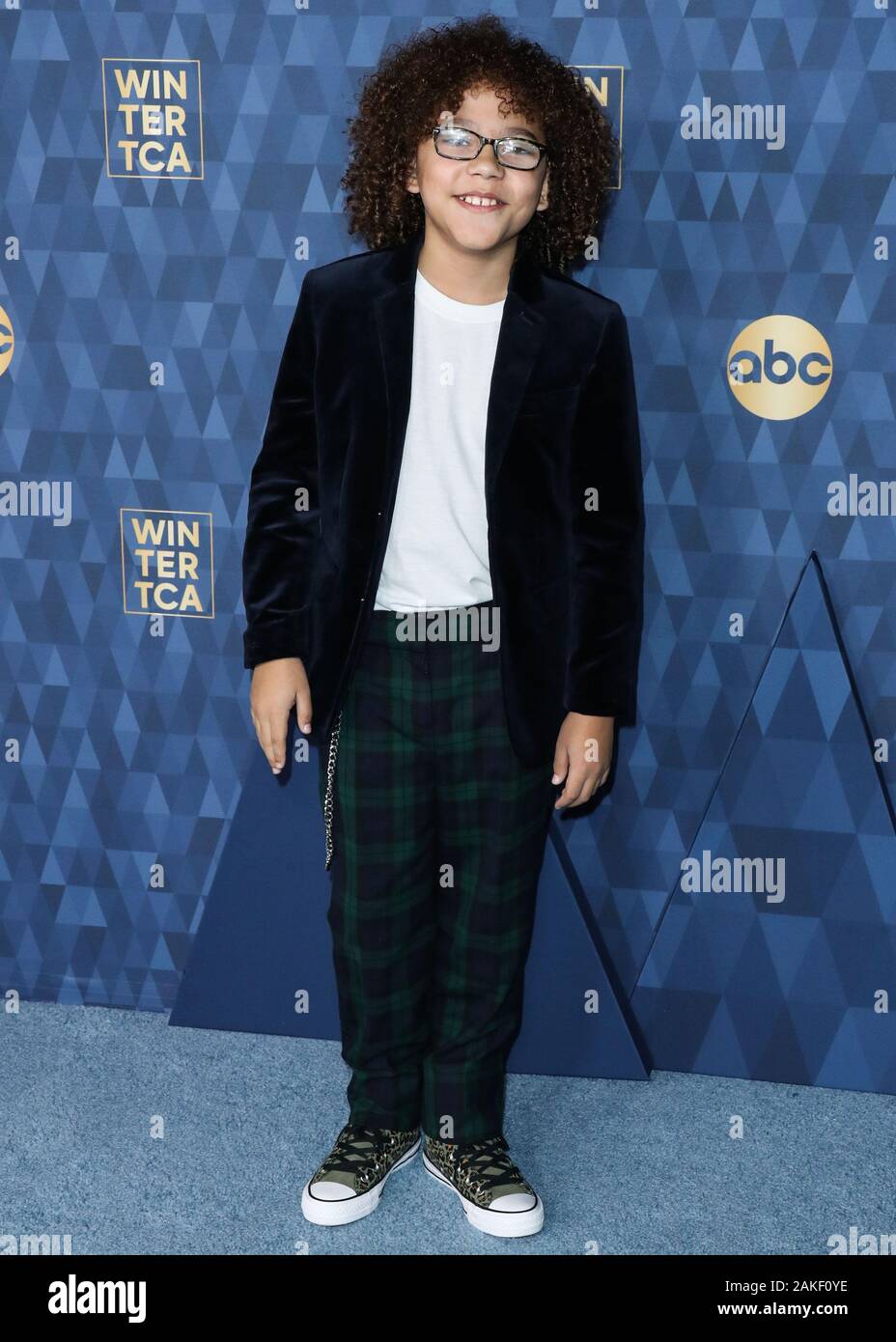 PASADENA, LOS ANGELES, CALIFORNIE, USA - 08 janvier : Ethan William Childress arrive à la télévision ABC TCA Winter Press Tour 2020 s'est tenue à l'hôtel Langham Huntington Hotel le 8 janvier 2020 à Pasadena, Los Angeles, Californie, États-Unis. (Photo par Xavier Collin/Image Press Office) Banque D'Images