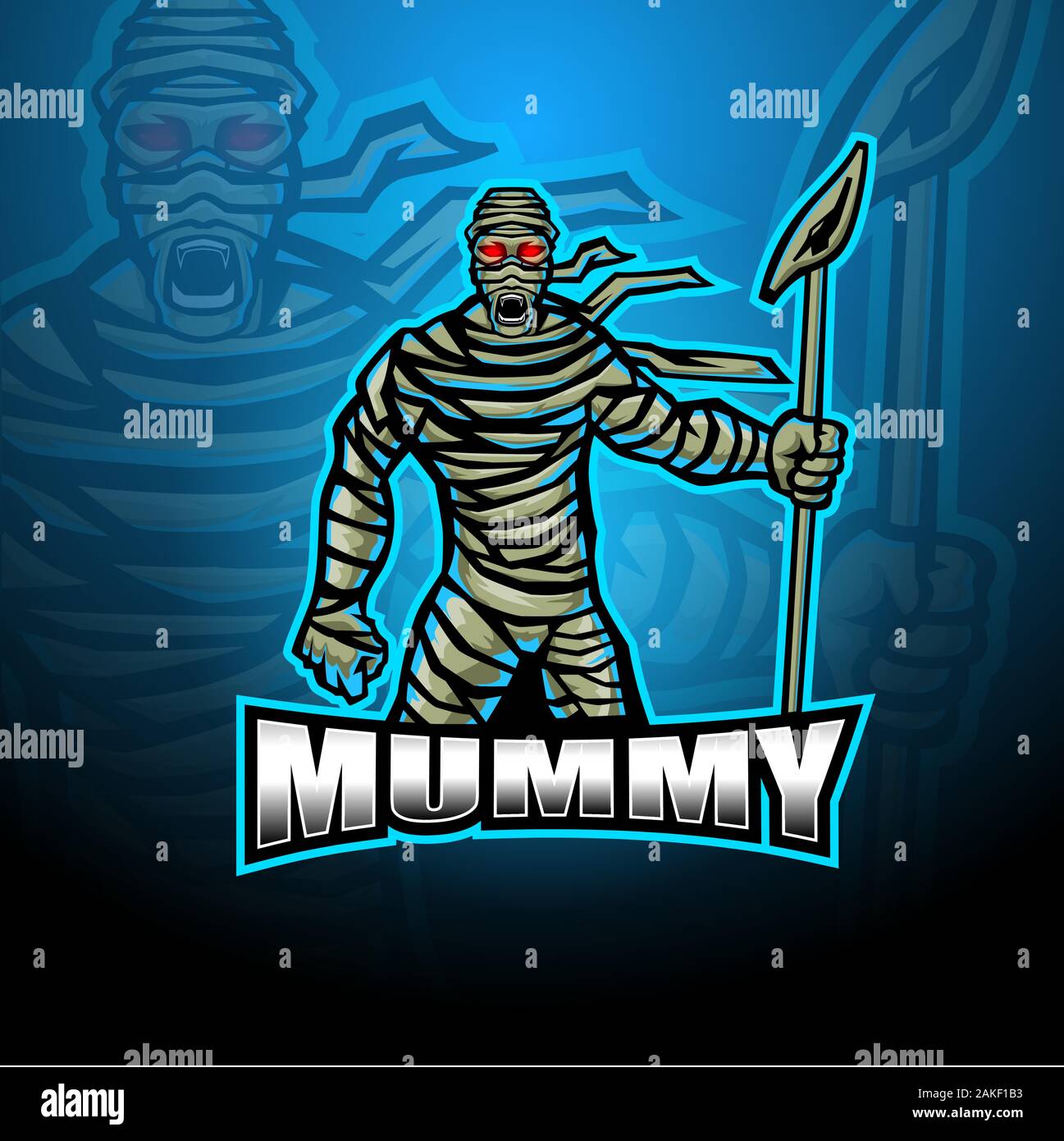 Maman esport mascot logo design Illustration de Vecteur