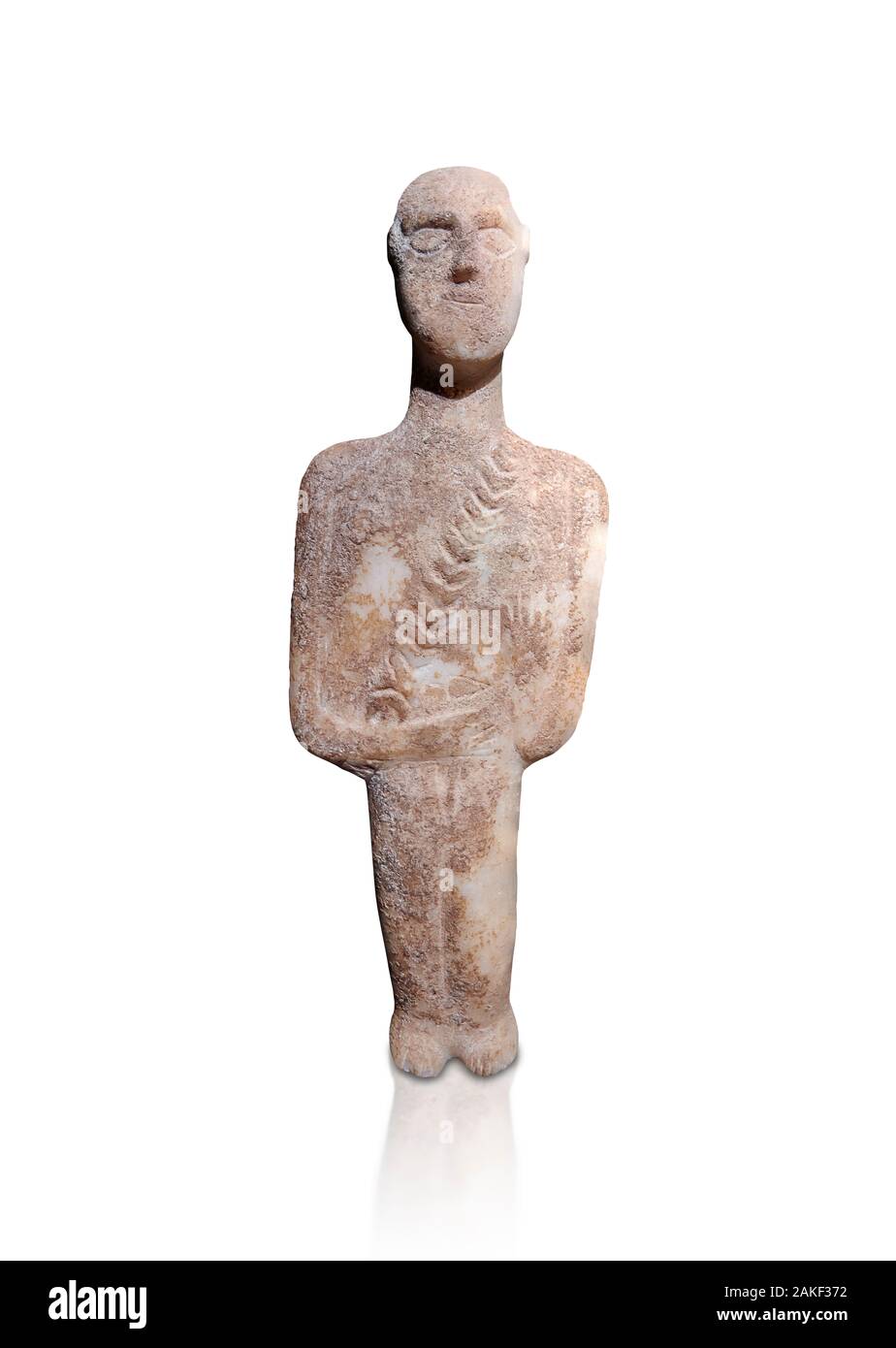 Publiez canonical grec ancien guerrier des Cyclades ou Figurine Hunter, fin Ccladic prioc II période cycladique II (2500-2000 av. J.-C.)Musée d'Art Cycladique Ath Banque D'Images
