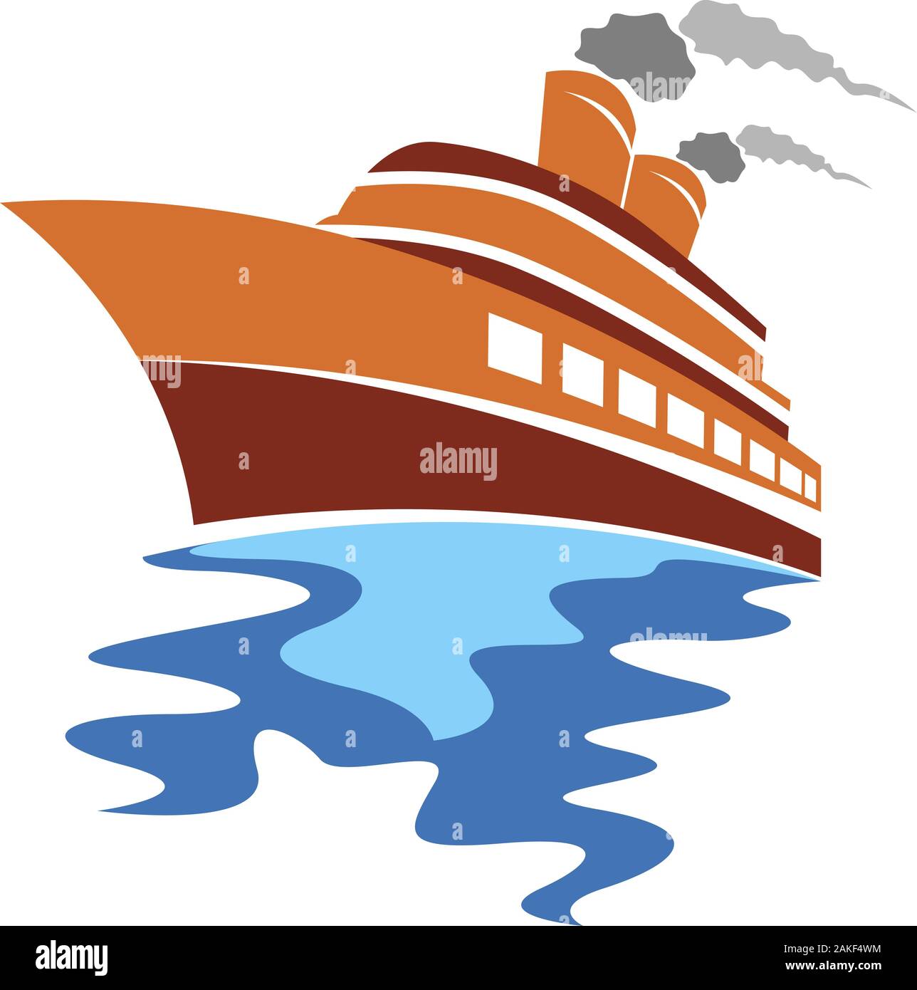 logo du navire à passagers Banque D'Images