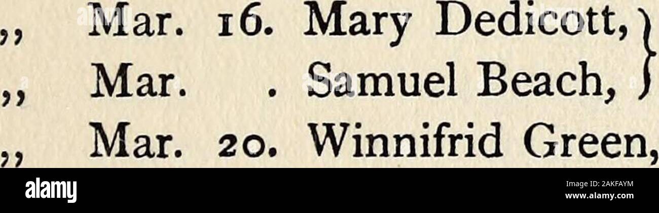 Le Shropshire les registres paroissiaux . 10 décembre. La volonté. Prix, pauper de W. H." Dec. Peter Blount." Dec. Ann Adams." Le 11 décembre. Élis. Addis, pauper de W. H." le 27 décembre. Mme Anna Ouest." Mme Sarah Décembre Stringer. 1789, 4 janvier. Mary Edwards, veuve, pauvre. " 10 janvier. Élis. Whitehall, veuve, pauvre. ,, 14 janvier. John, Panait Istrati pauper. " Le 21 janvier. Sarah Powell. 28 janvier. Thomas Pheasey. 10 févr. 24. Mary Eysam. " 10 mars. Mme Ann Walker, de Stepple. Mar. 11. John Williams. , Mar., Susannah Howells,/ " le 13 avril. Richard Penney, fin serviteur la Lee- ,, 19 avril. John Beard. " 24 avril. Catherine Potter, inf* pauvre, Banque D'Images