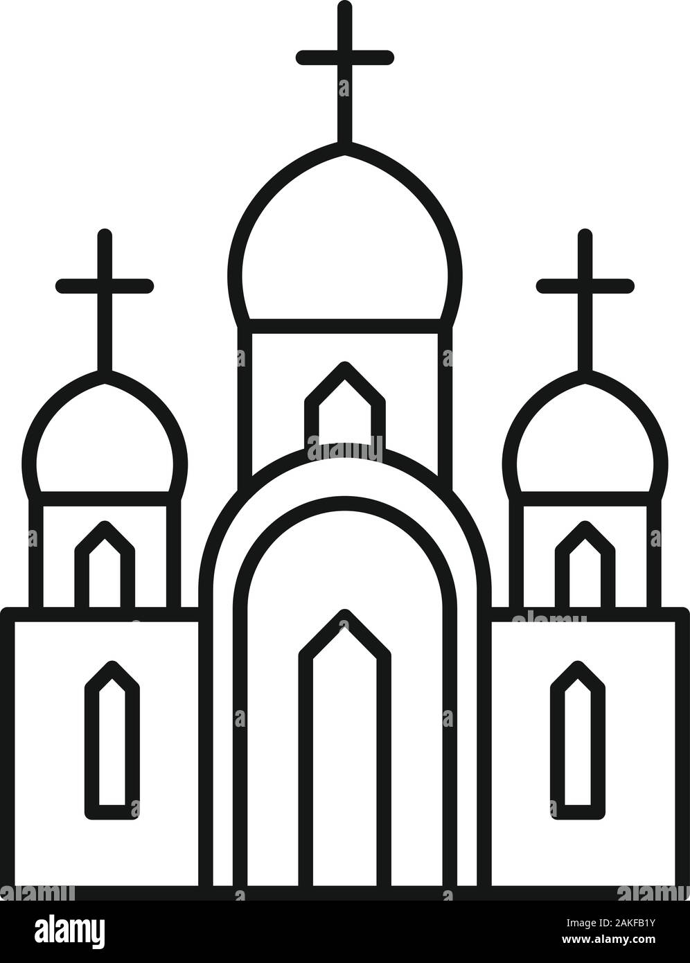 L'icône de l'église chrétienne. Église chrétienne de l'icône Contour vectoriel pour le web design isolé sur fond blanc Illustration de Vecteur L'icône de l'église chrétienne. Église chrétienne de l'icône Contour vectoriel pour le web design isolé sur fond blanc Illustration de Vecteur