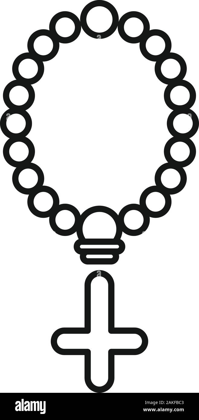 Christian beads icône. Christian aperçu l'icône vecteur perles pour la conception web isolé sur fond blanc Illustration de Vecteur