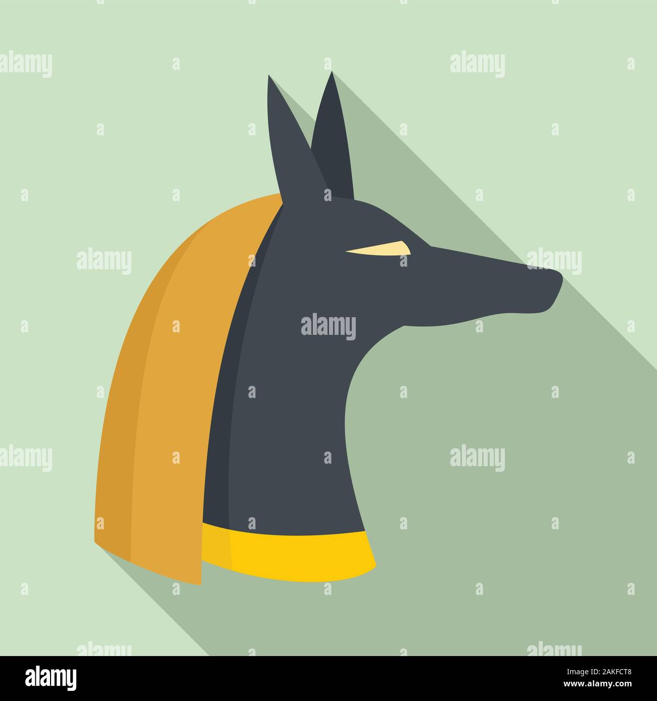 Tête de chien de l'Égypte. Télévision illustration de l'Égypte tête chien icône vecteur pour la conception web Illustration de Vecteur