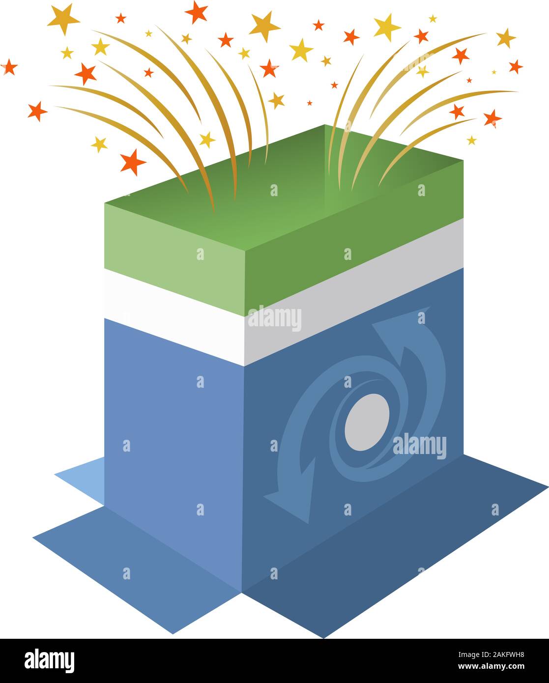 logo de la boîte cadeau Banque D'Images