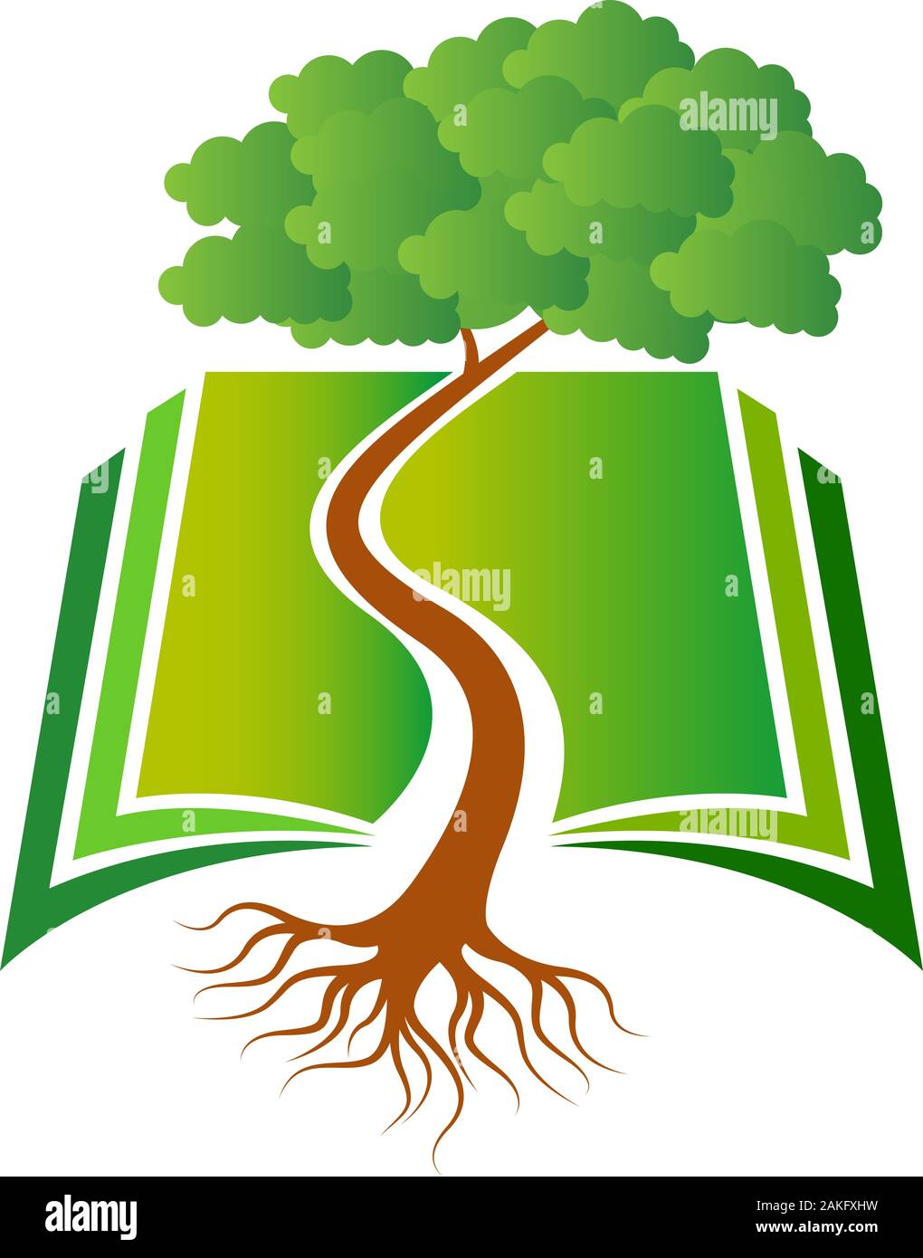 logo de l'arbre de livre Banque D'Images