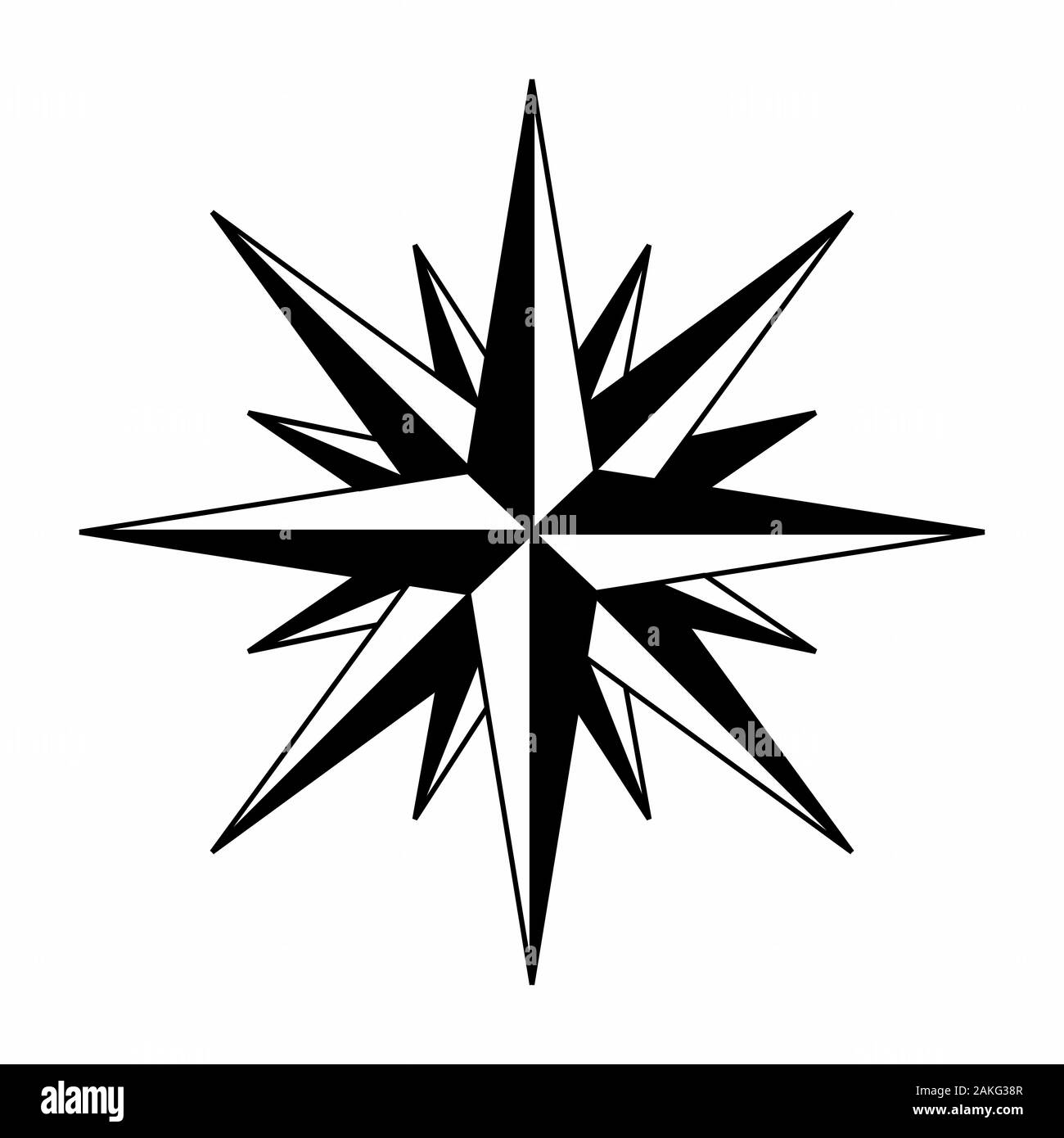 Rose des vents symbole couleur Banque d'images noir et blanc Alamy — free download