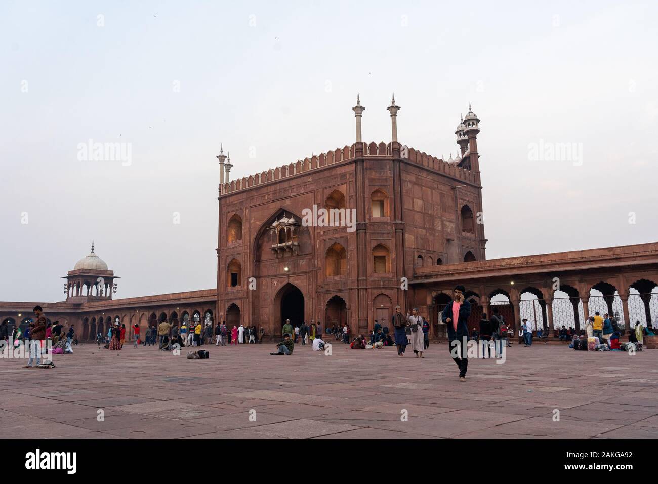 Jama Masjid dans la vieille ville de Delhi, Inde Banque D'Images