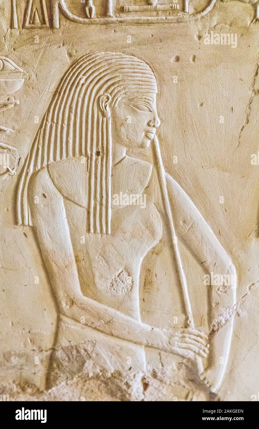 Louxor en Egypte, Assassif (partie de la Vallée des Nobles), tombe de Kheruef : Banque D'Images