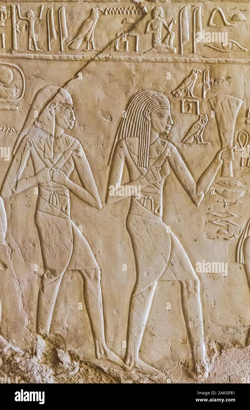 Louxor en Egypte, Assassif (partie de la Vallée des Nobles), tombe de Kheruef : Banque D'Images