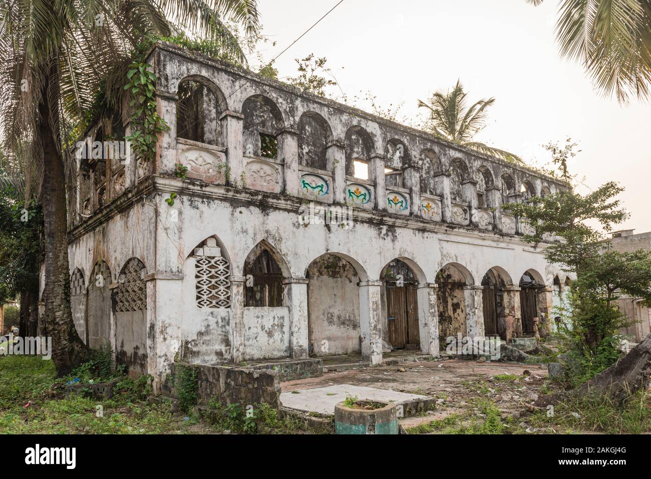 Côte d'Ivoire, Grand Bassam, ancienne maison coloniale Banque D'Images
