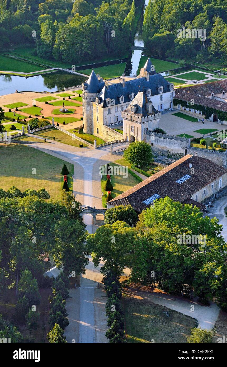 France, Charente Maritime, Saintonge, château de La Roche Courbon et son parc Banque D'Images