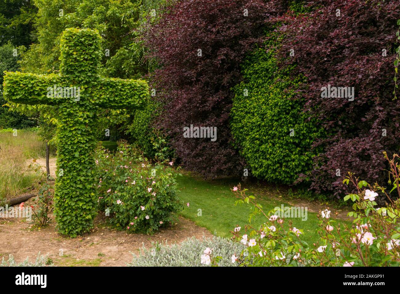 La France, Pas de Calais, Séricourt, Les Jardins de Séricourt, parc de plus de 4 hectares reconnu comme l'un des plus beaux jardins de France intitulée Jardin remarquable par le ministère de la Culture et de l'élu de l'année 2012 Le Jardin Banque D'Images