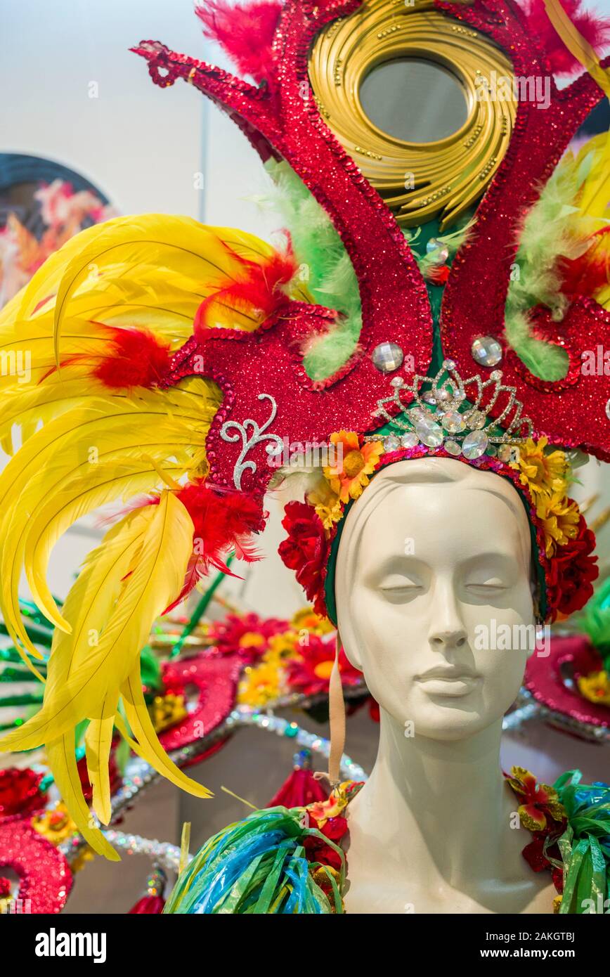 L'Espagne, Iles Canaries, Tenerife, l'île Santa Cruz de Tenerife, Casa Carnival, ville musée dédié à la Santa Cruz, Carnival Carnival costume Banque D'Images
