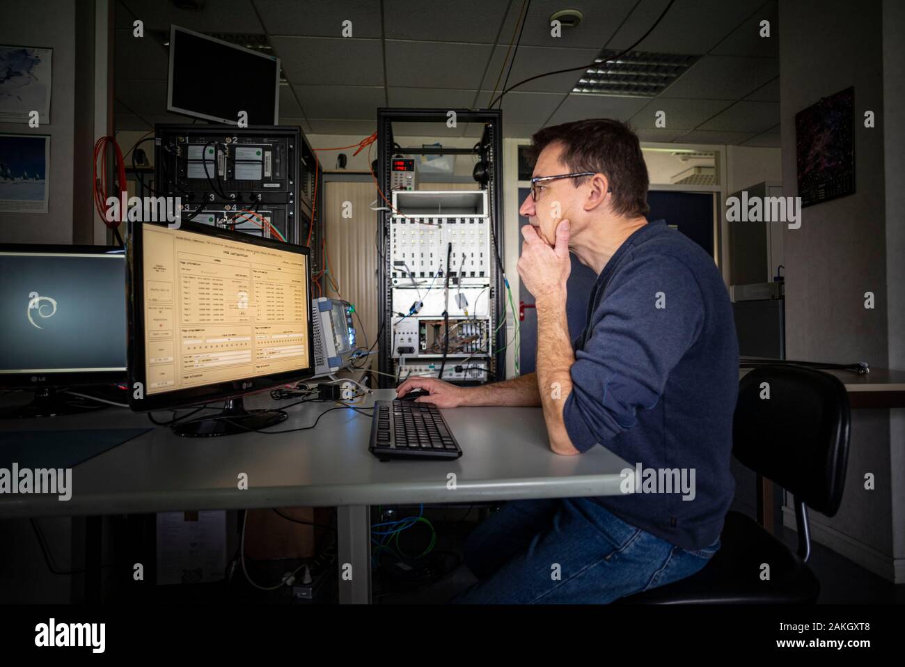 France, Isère, Saint Martin d'Heres, domaine universitaire, Institut de radioastronomie millimétrique, la fabrication et les essais de systèmes informatiques Banque D'Images