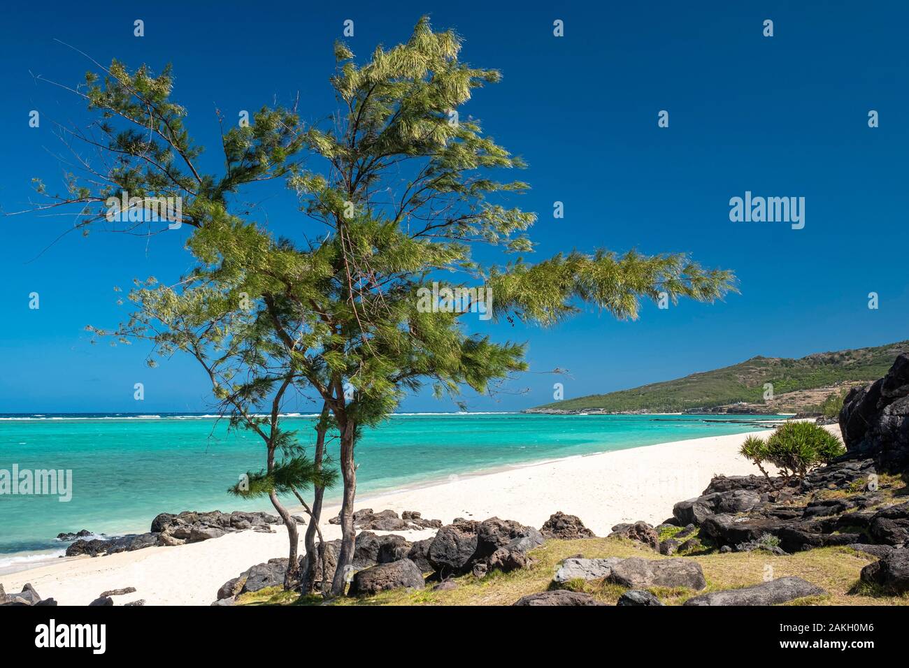 L'Ile Maurice, l'île Rodrigues, Anse Ally beach Banque D'Images