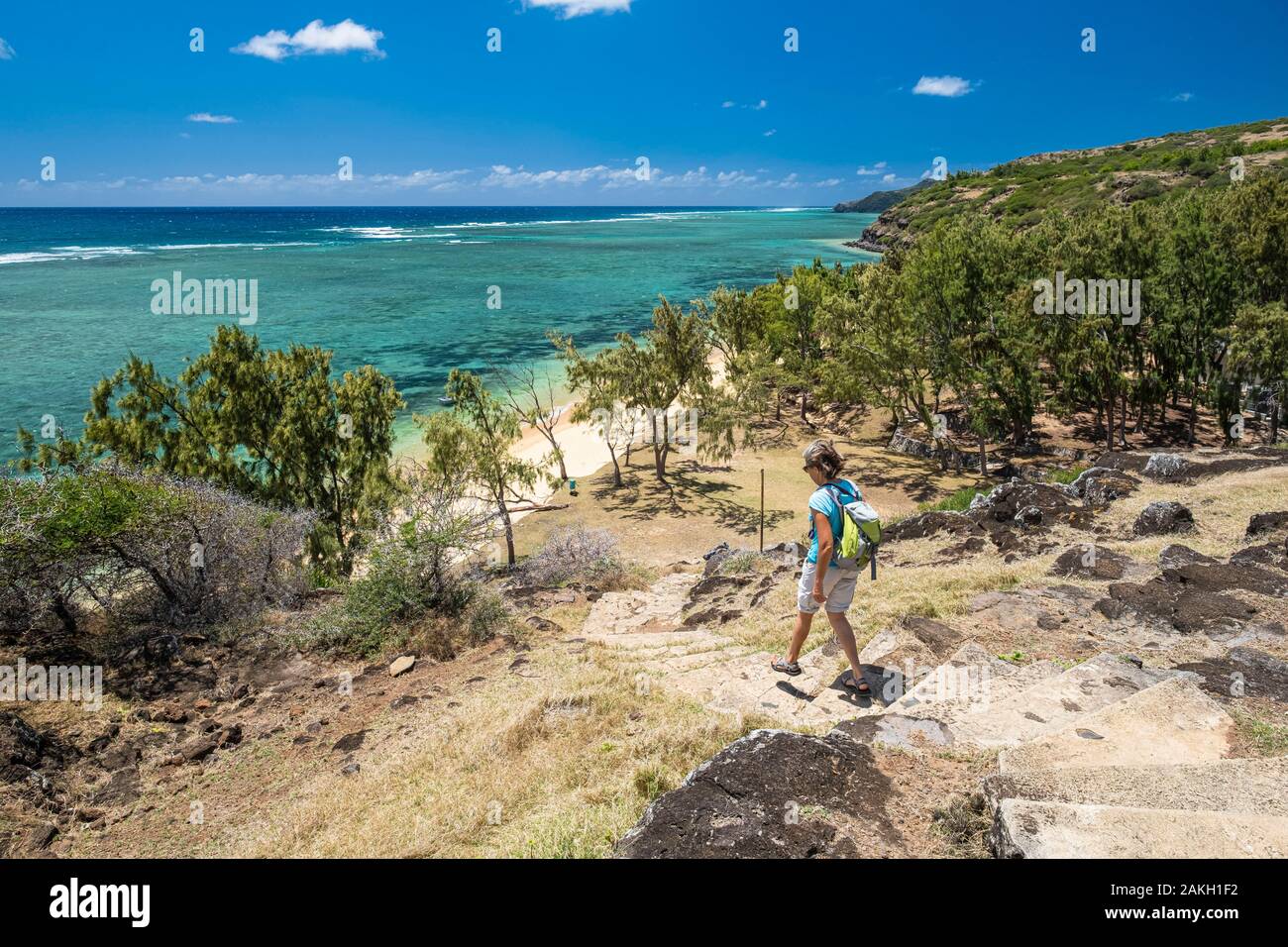 L'Ile Maurice, l'île Rodrigues, Baladirou cove Banque D'Images