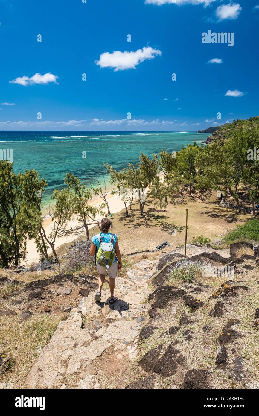 L'Ile Maurice, l'île Rodrigues, Baladirou cove Banque D'Images