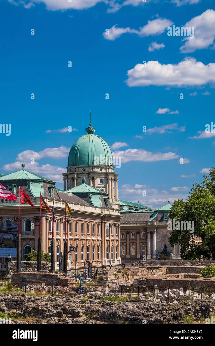 La Hongrie, Budapest, le château de Buda Budavár Palace ou Palace, Site du patrimoine mondial de l'UNESCO Banque D'Images