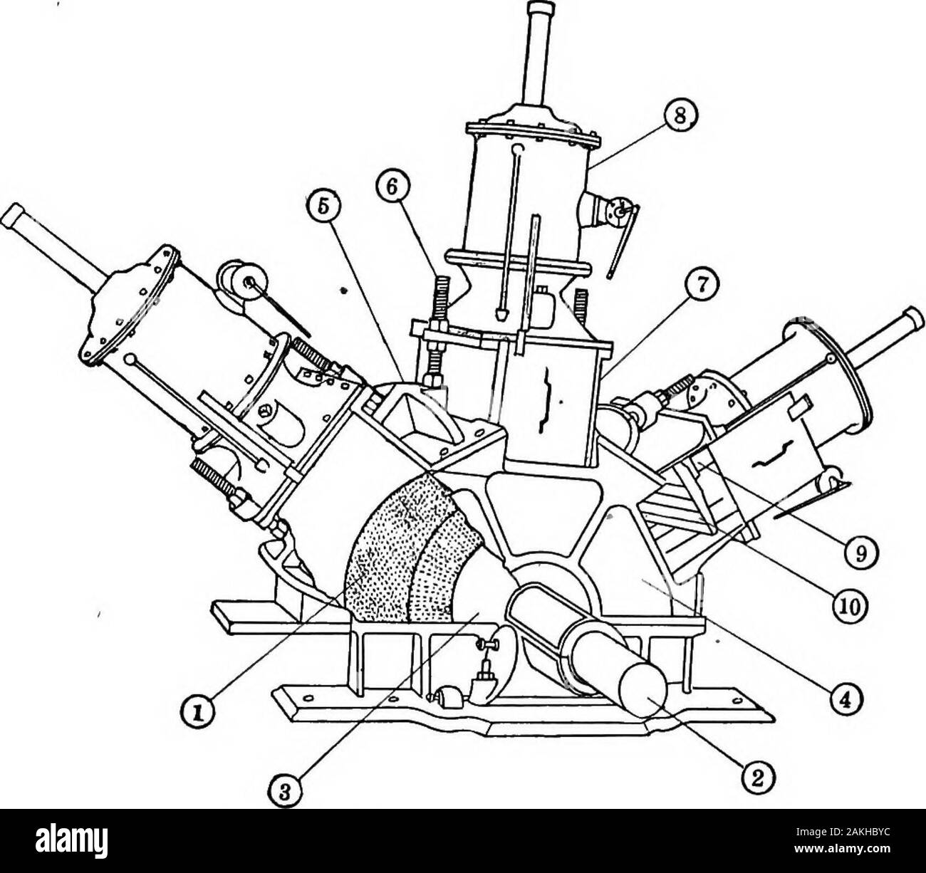 Chimie des pâtes et de la fabrication du papier . Jusqu'à il y a quelques années seulement wereused naturel extrait des pierres, mais de nombreux moulins sont maintenant expérimenter avec les pierres artificielles.le bois qu'on sol est placé dans des poches dans le carter de la pierre de façon à ce que les journaux sont parallèles à l'shafton qui la pierre est monté. Pistons exploité par hydraulicpressure puis mettre le bois contre la pierre jusqu'à ce qu'il est réduiteà la pâte. Les poches sont ensuite rechargées et le processus re- 1 Bulletin du Service des forêts, des expériences avec le pin et la pruche. Bulletin ForestService 127, meulage d'épicéa pour la pâte mécanique. Banque D'Images