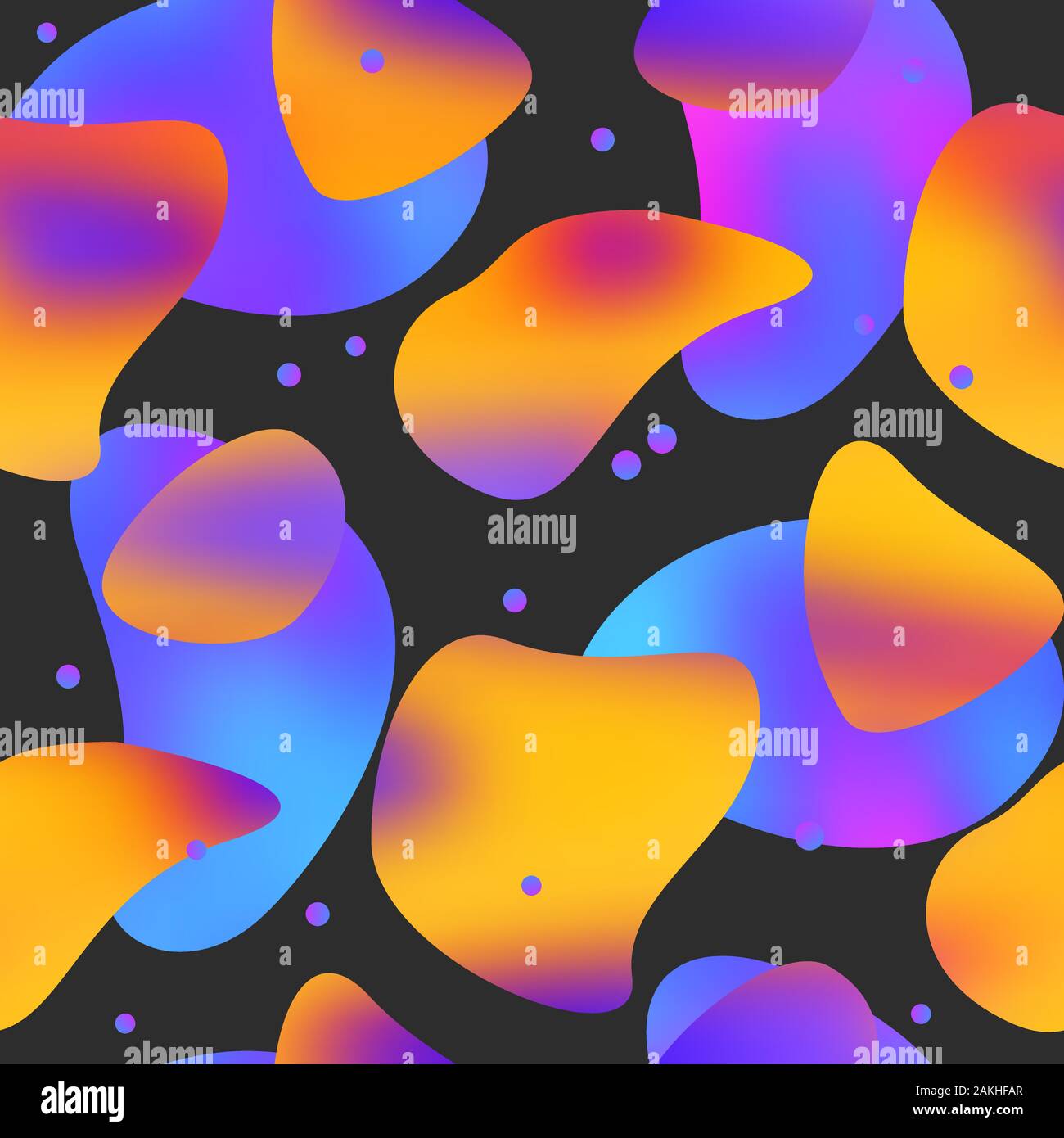Blob ondulées de la hanche des formes courbes, gradient continu de liquide Illustration de Vecteur