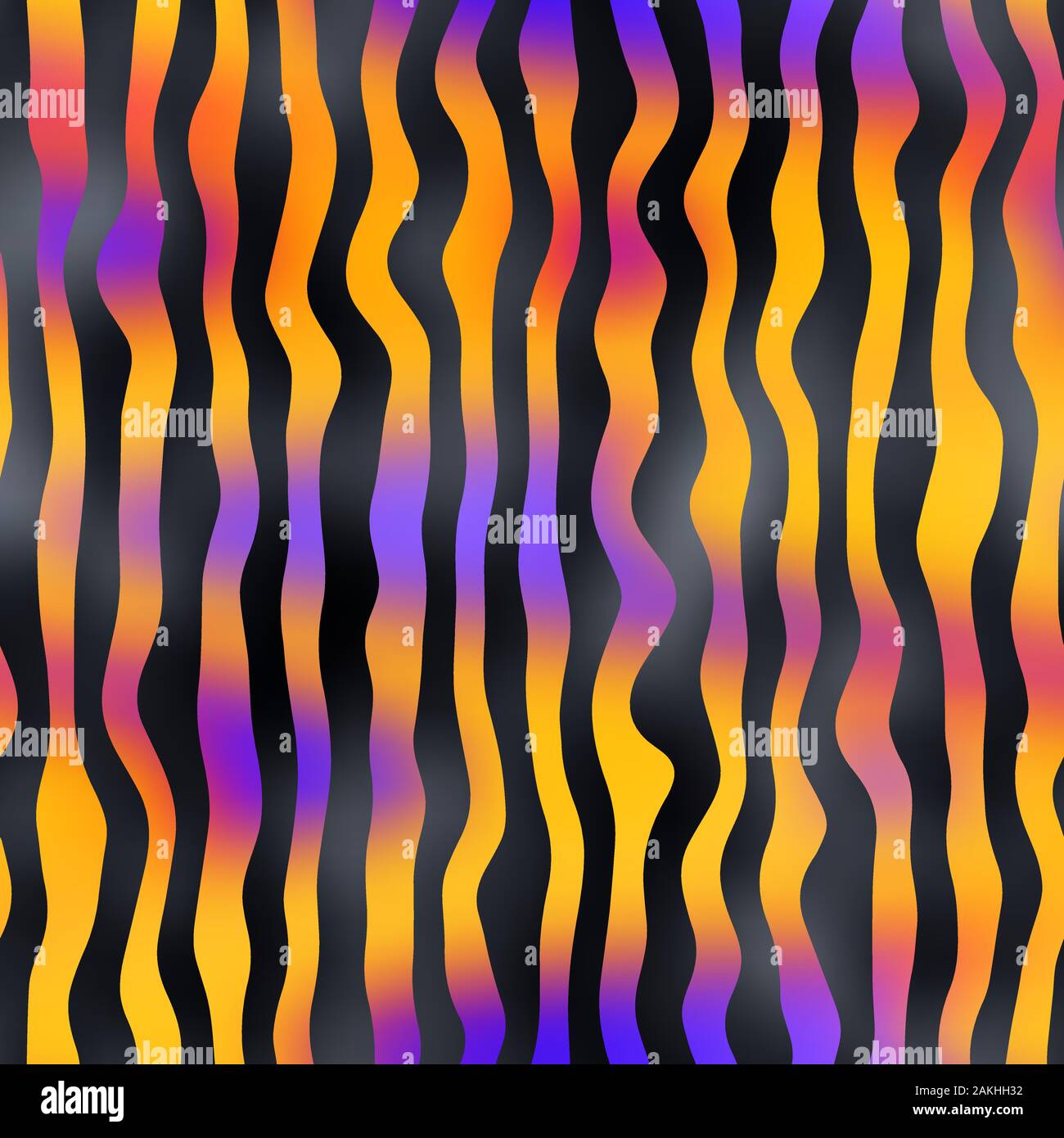 Gradient Ombre ondulée de la hanche Rayures Curvy Illustration de Vecteur