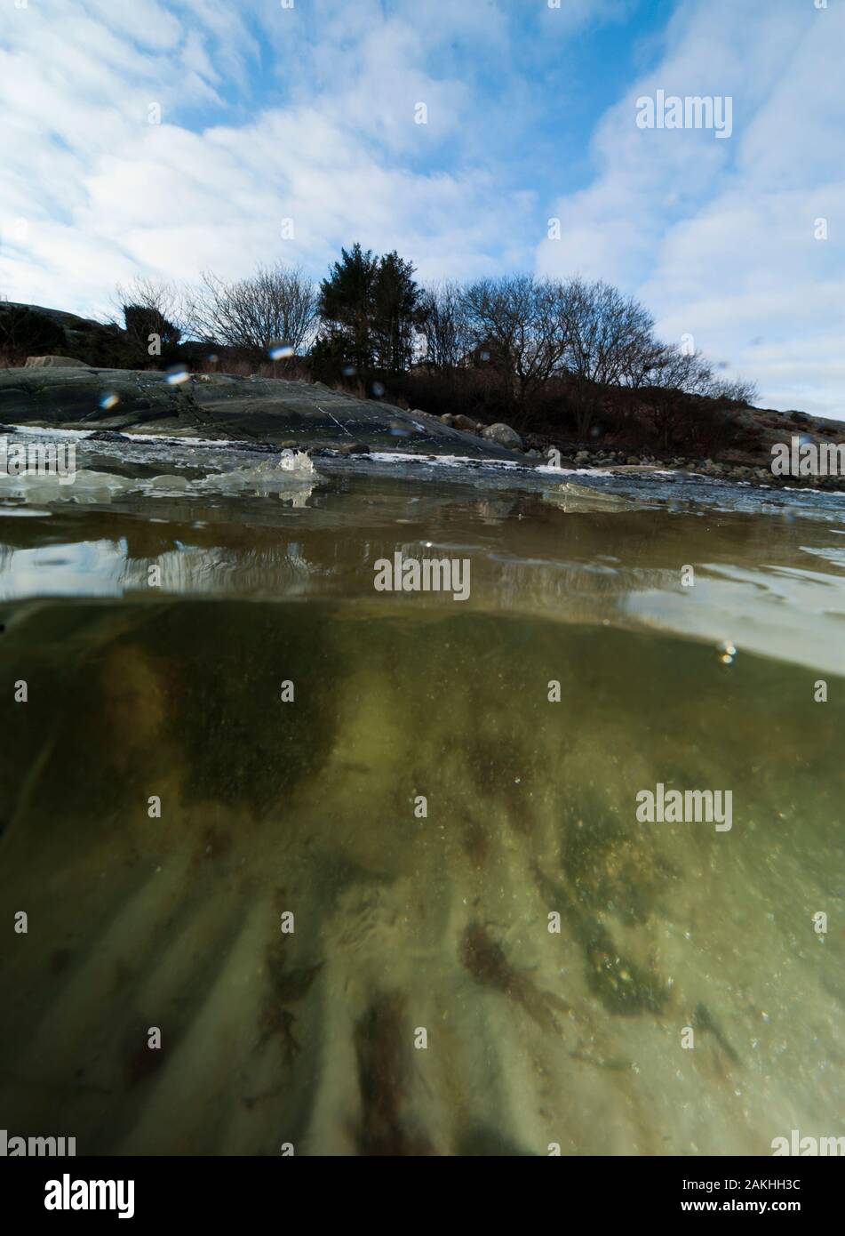 Mer, Océan, salé, l'eau de surface, le climat, l'océanographie, sodium, chlore, magnésium, calcium, potassium, salinité, profondeur, vent, souffle, vagues, cur Banque D'Images