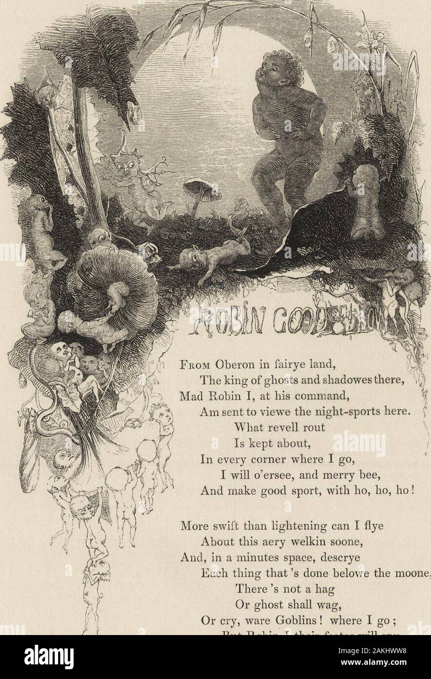 Le Livre Des Ballades Britanniques Dans Fairye Terre D Oberon Le Roi Des Fantomes Et Il Shadowes Mad Robin I A Son Commandement Suis Envoye A Viewe La Nuit Sports Ici Que Revell Routis Conserves