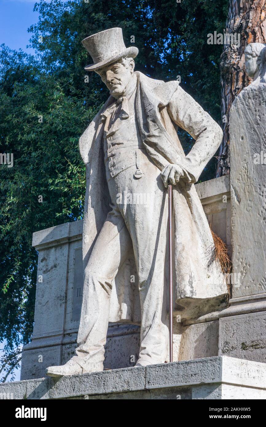 Monument à Giuseppe Gioachino Belli dans la rione de Trastevere, à Rome Italie Banque D'Images
