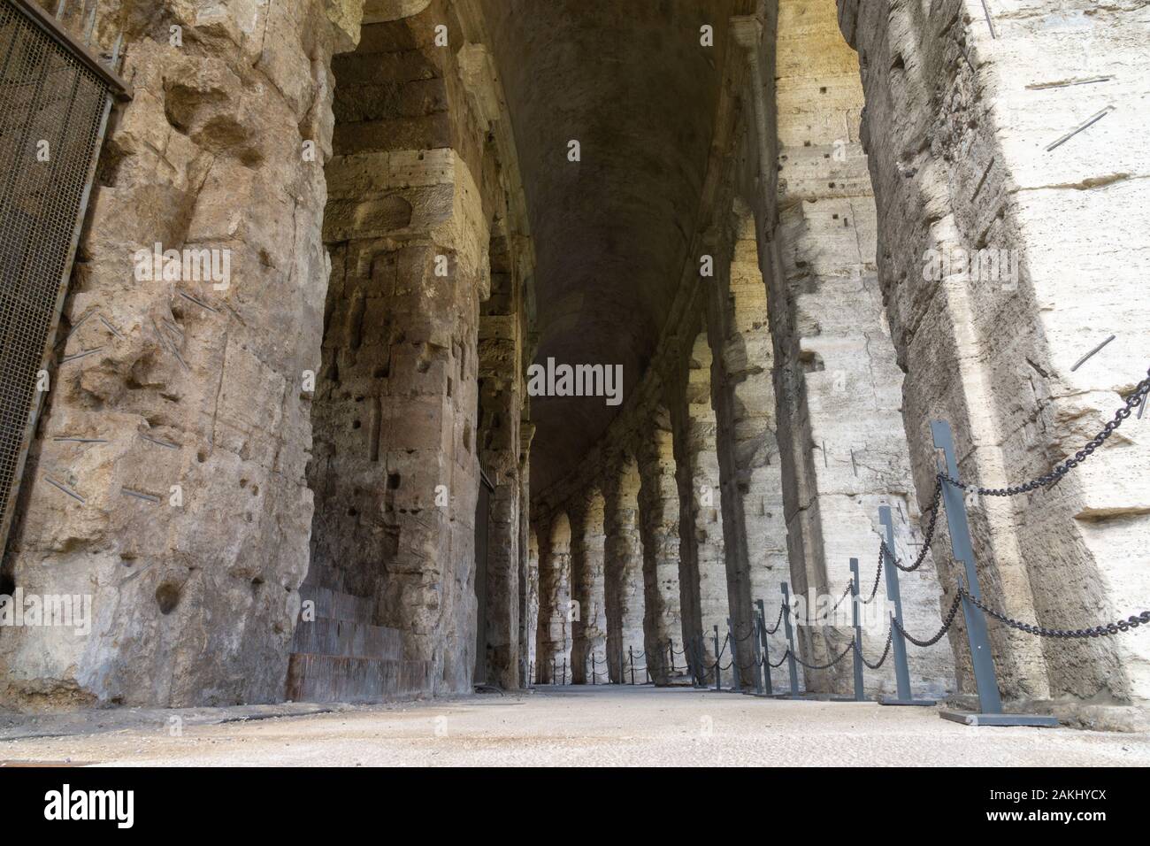 Théâtre de Marcellus (Teatro di Marcello) secteur - Le Long des arcades. Rome, Italie Banque D'Images