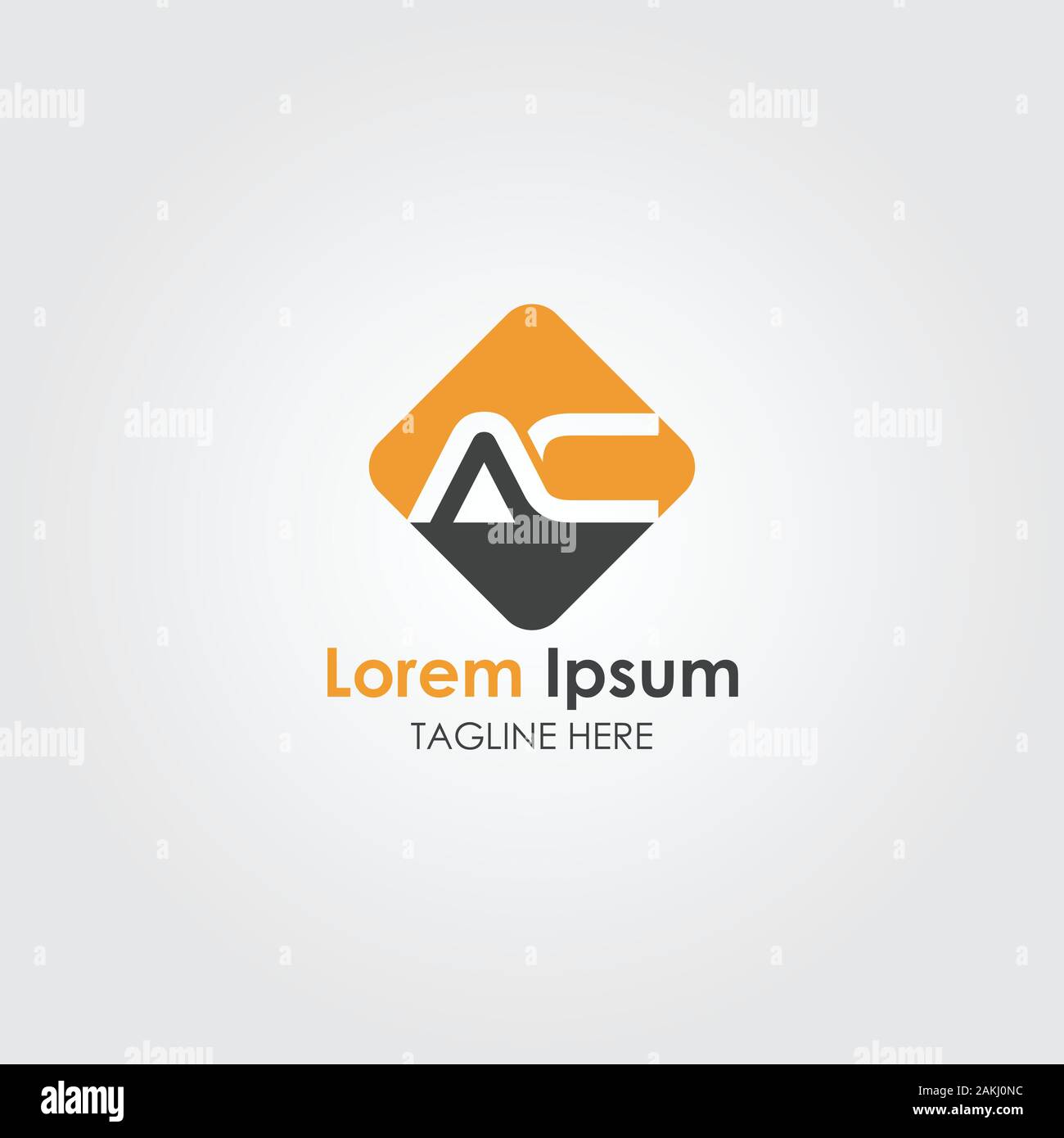 Lettre AC initial avec le logo d'affaires moderne créative Typographie Vector Modèle. Creative Résumé Lettre AC Logo Design Illustration de Vecteur