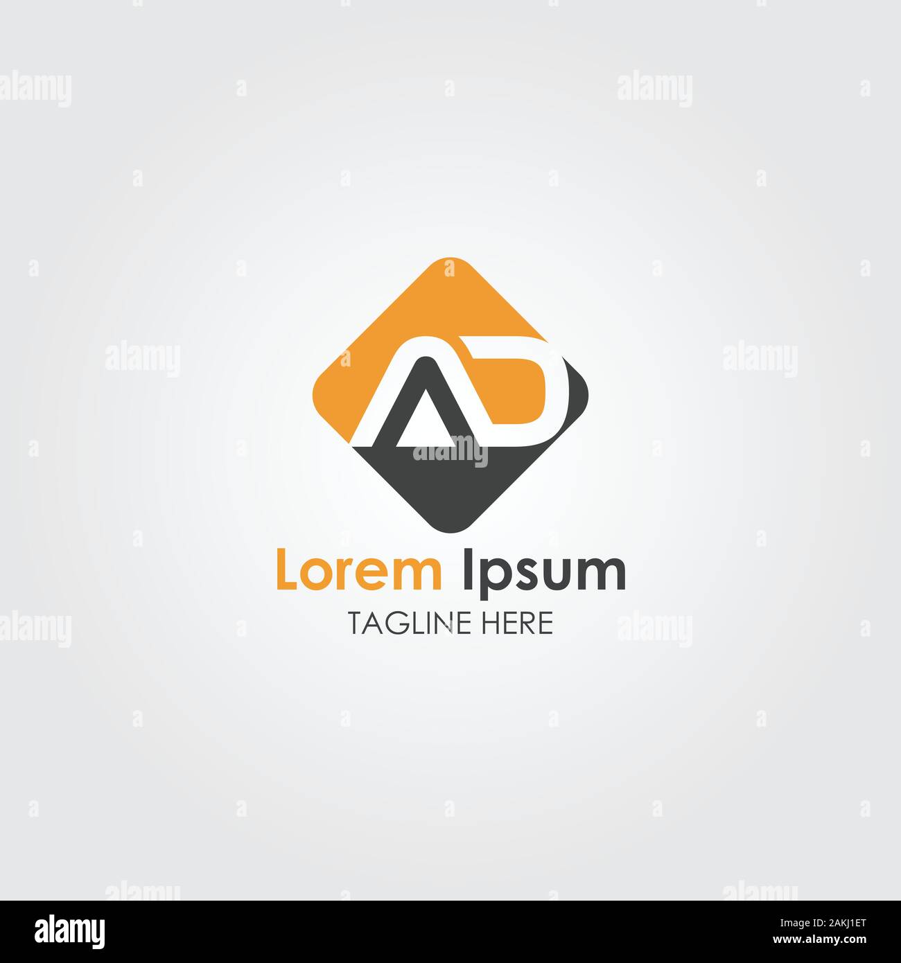 Annonce initiale Lettre avec logo Entreprise moderne créative Typographie Vector Modèle. Résumé de création Logo Design AD Lettre Illustration de Vecteur