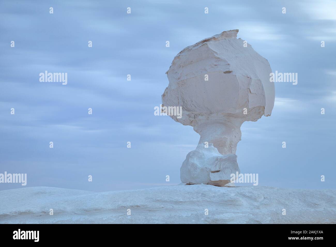 Avis de champignons Rock dans le désert blanc en Egypte Banque D'Images