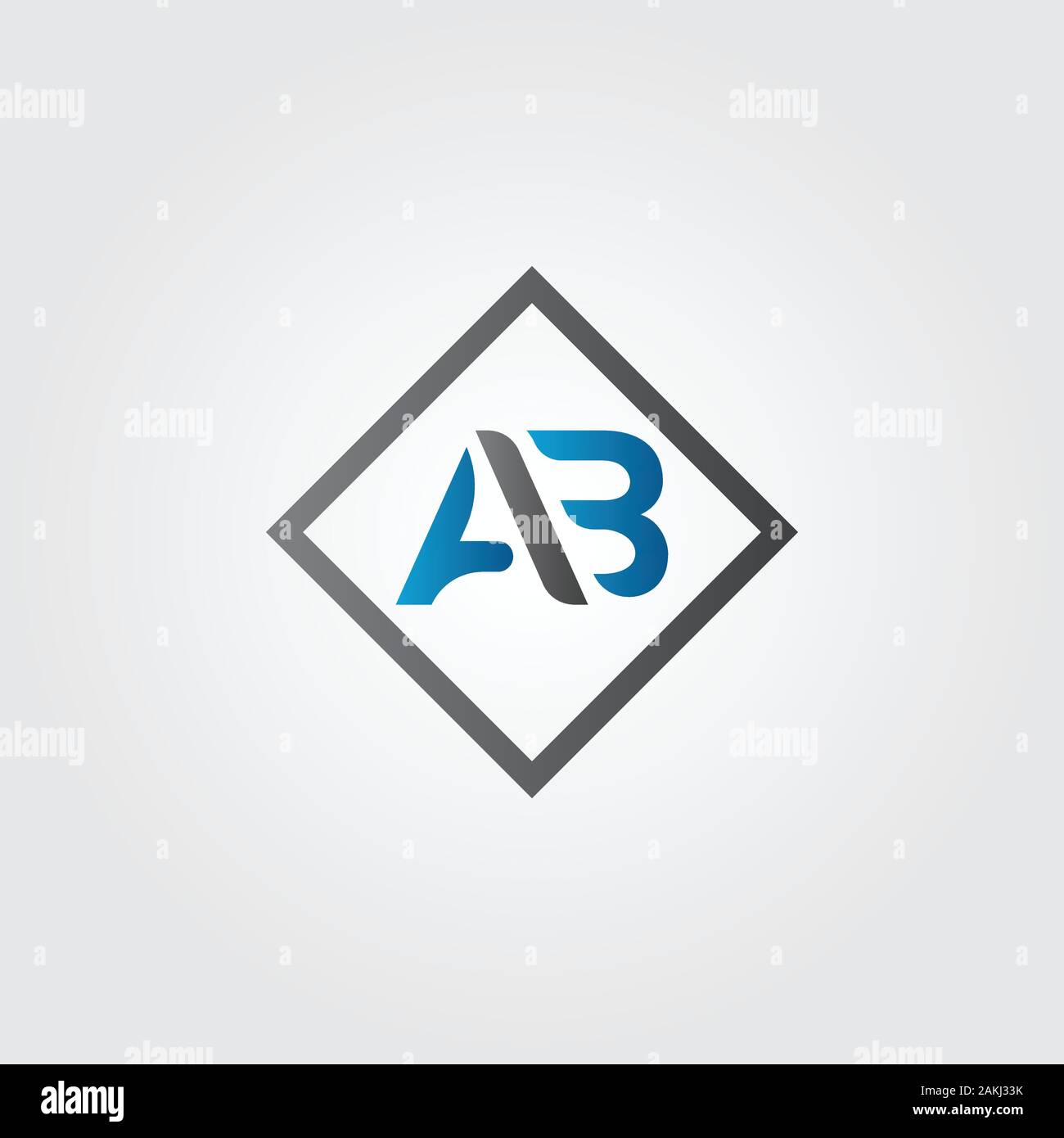 Lettre avec logo AB initial d'affaires moderne créative Typographie Vector Modèle. Creative Résumé Lettre Logo AB vecteur. Illustration de Vecteur