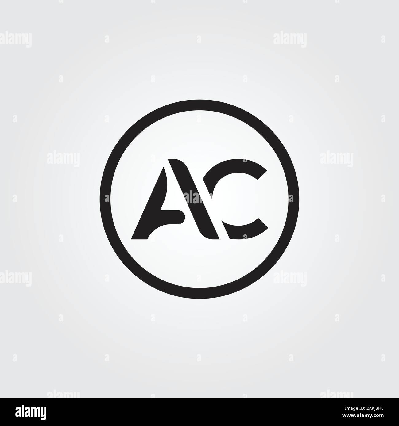 Lettre AC initial avec le logo d'affaires moderne créative Typographie Vector Modèle. Résumé de création logo lettre AC vecteur. Illustration de Vecteur
