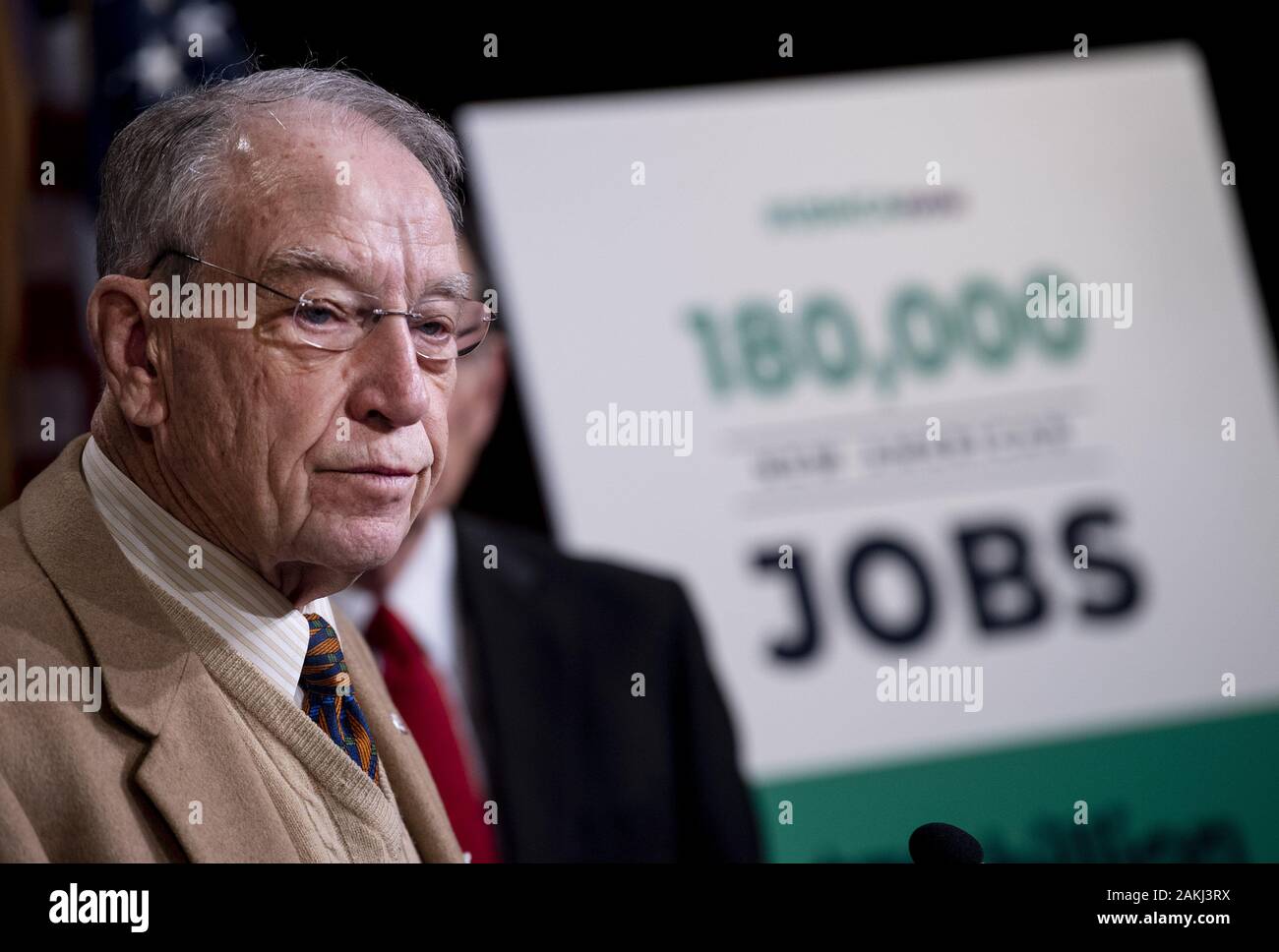 Washington, United States. 09Th Jan, 2020. Le sénateur Charles Grassley, R-IA, sur l'accord de libre-échange entre le Mexique et les États-Unis sur la colline du Capitole à Washington, DC le Jeudi, Janvier 9, 2020. Photo par Kevin Dietsch/UPI UPI : Crédit/Alamy Live News Banque D'Images