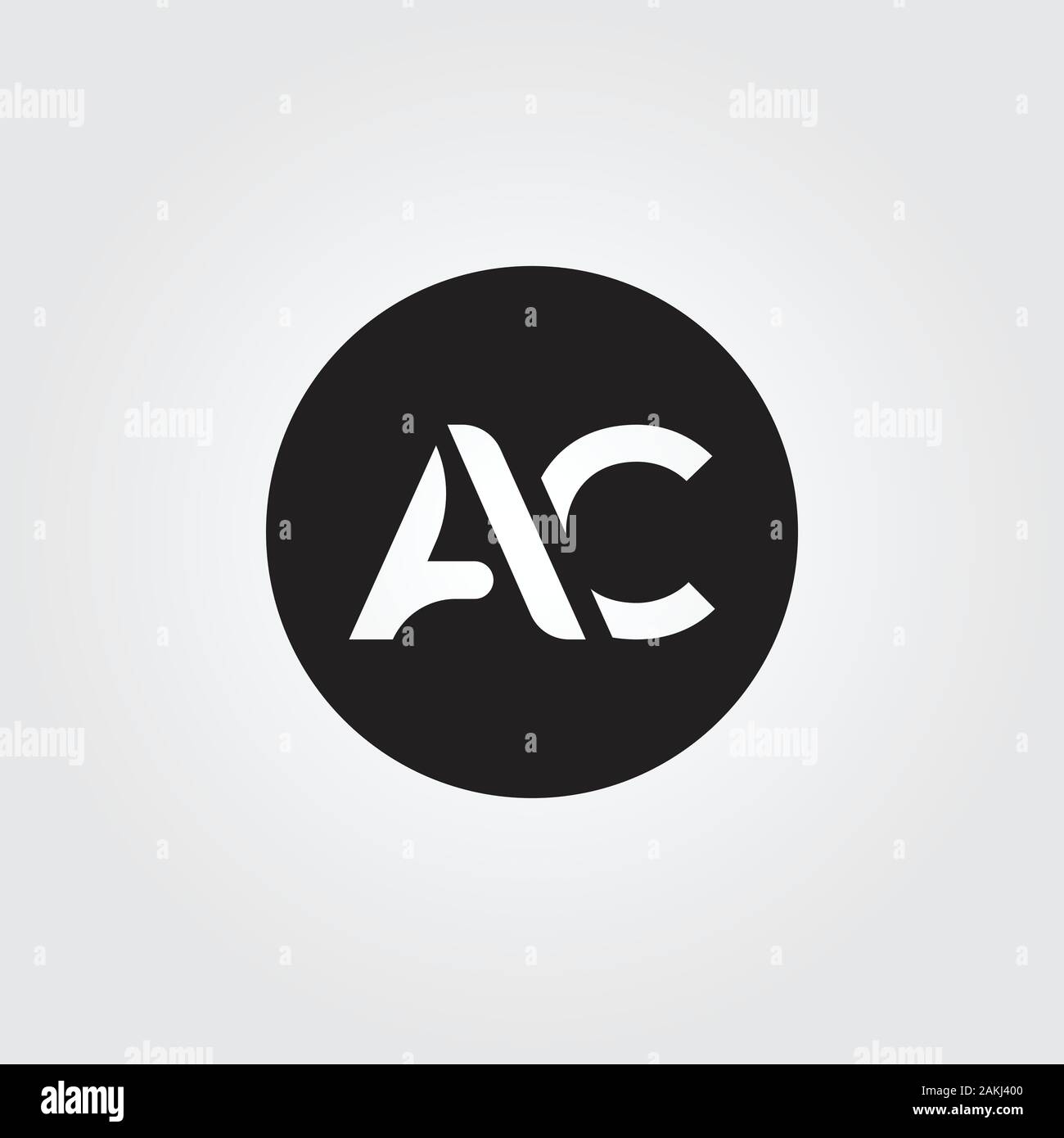 Lettre AC initial avec le logo d'affaires moderne créative Typographie Vector Modèle. Résumé de création logo lettre AC vecteur. Illustration de Vecteur