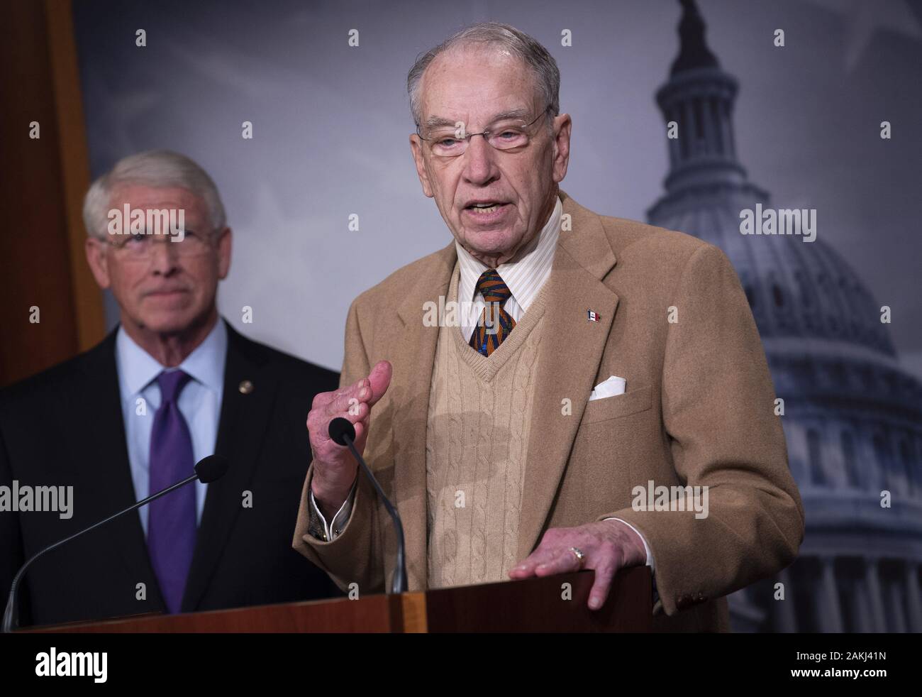 Washington, United States. 09Th Jan, 2020. Le sénateur Charles Grassley, R-IA, sur l'accord de libre-échange entre le Mexique et les États-Unis sur la colline du Capitole à Washington, DC le Jeudi, Janvier 9, 2020. Photo par Kevin Dietsch/UPI UPI : Crédit/Alamy Live News Banque D'Images