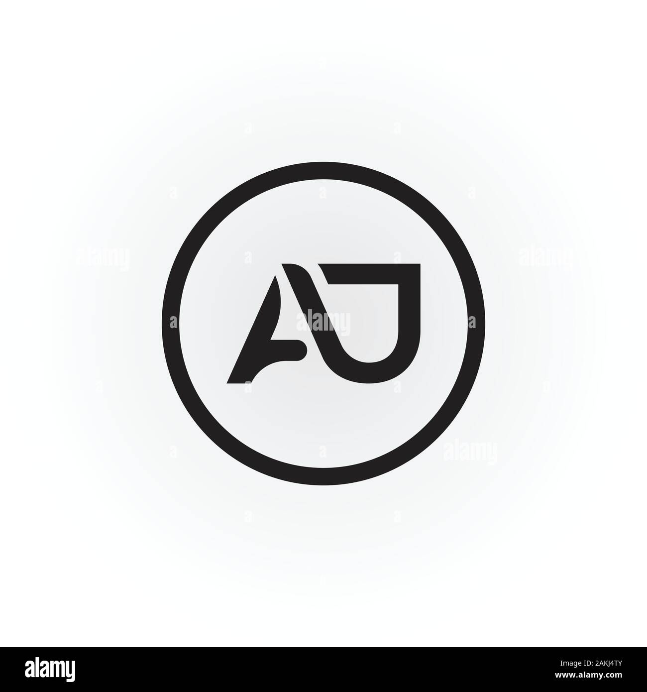 AJ initiale Lettre d'affaires moderne créative avec Logo Typographie Vector Modèle. Résumé de création logo AJ Lettre vecteur. Illustration de Vecteur