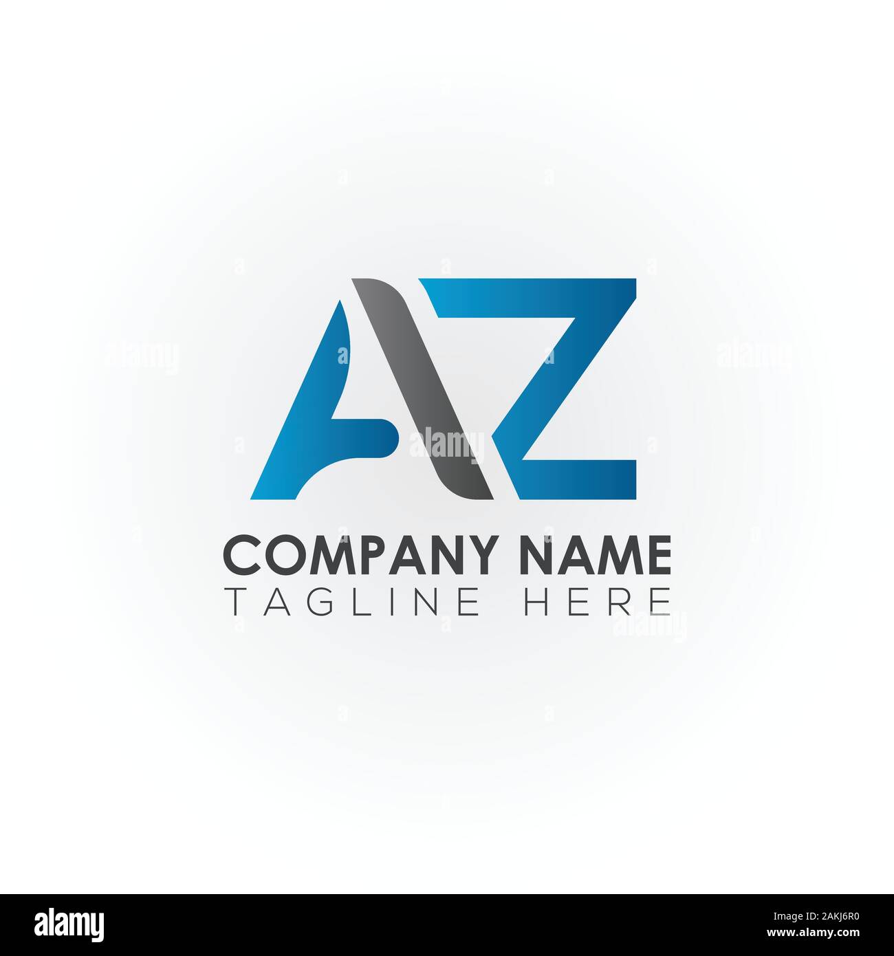 AZ initiale Lettre d'affaires moderne créative avec Logo Typographie Vector Modèle. Résumé de création logo AZ Lettre vecteur. Illustration de Vecteur