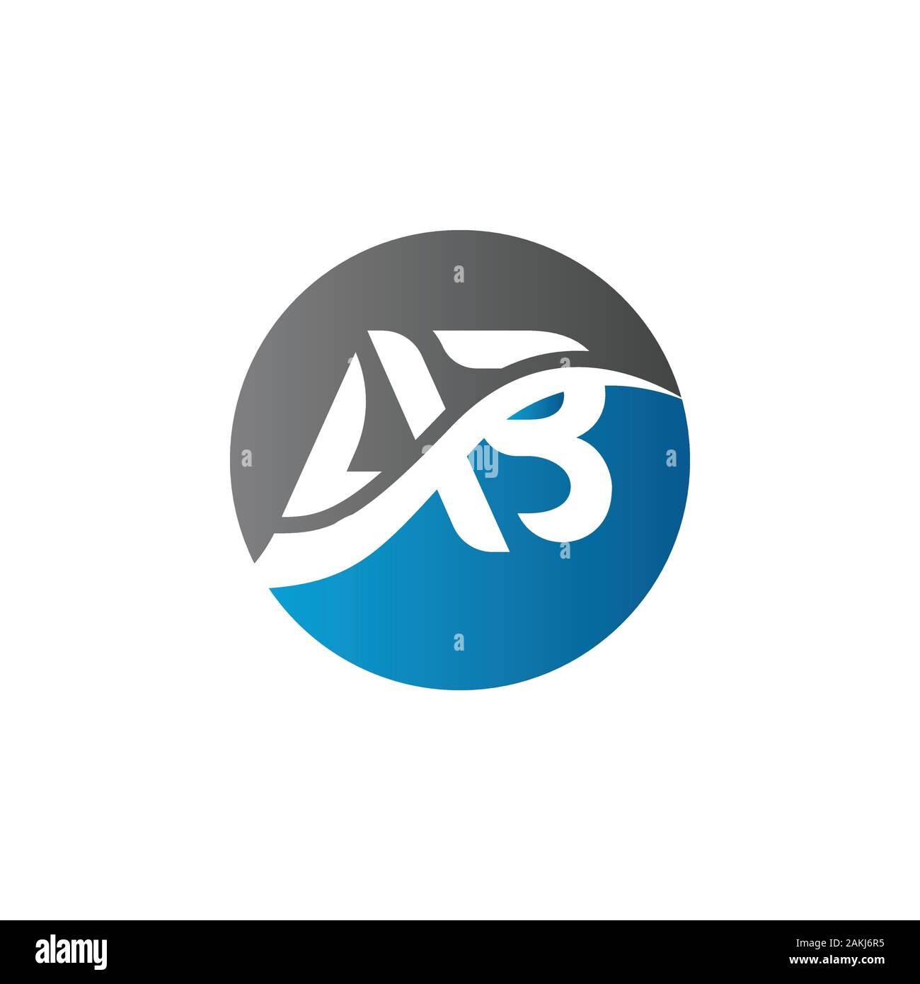 Lettre avec logo AB initial d'affaires moderne créative Typographie Vector Modèle. Creative Résumé Lettre Logo AB vecteur. Illustration de Vecteur