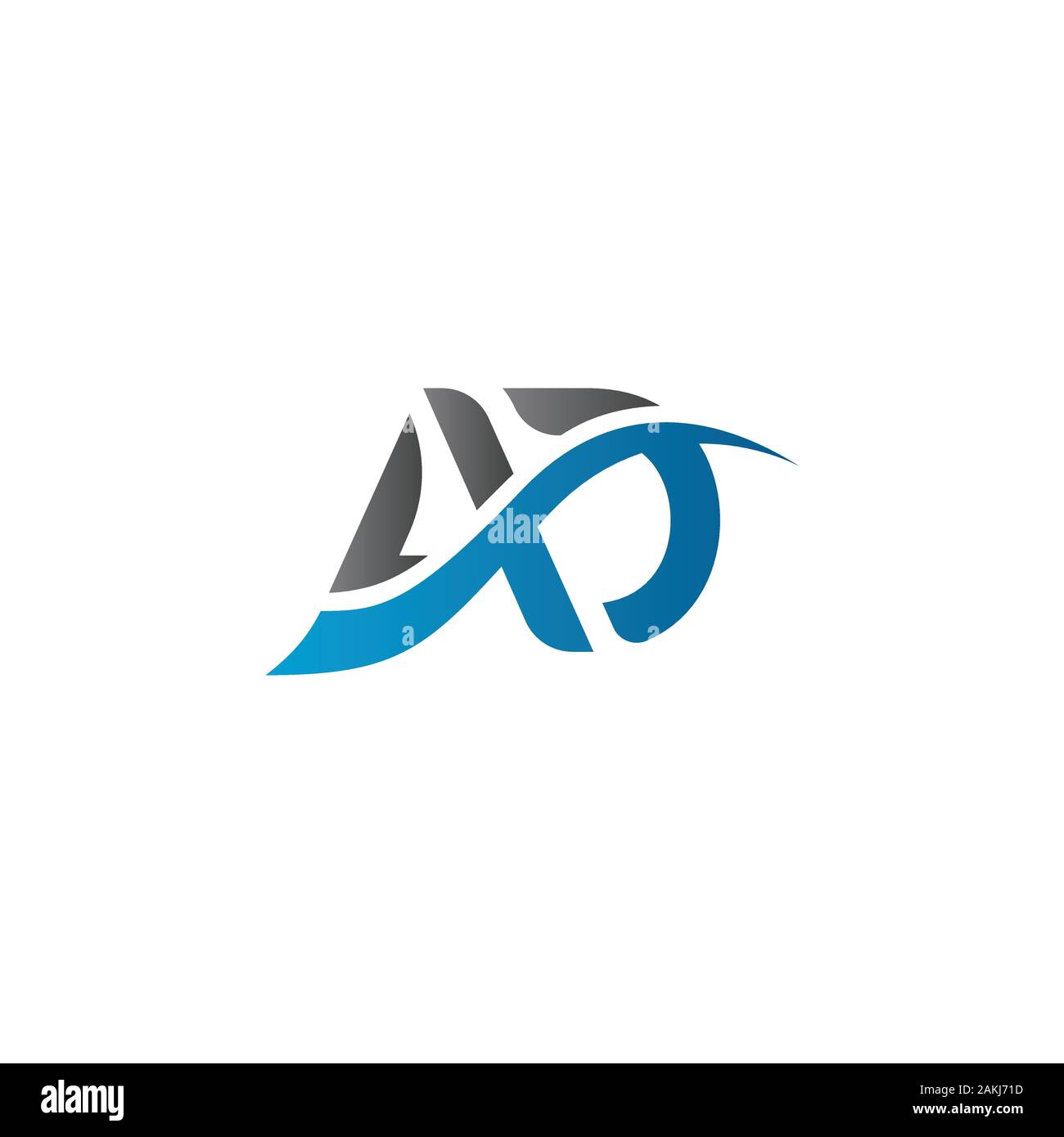 Annonce initiale Lettre avec logo Entreprise moderne créative Typographie Vector Modèle. Creative Résumé Lettre Logo ad vecteur. Illustration de Vecteur