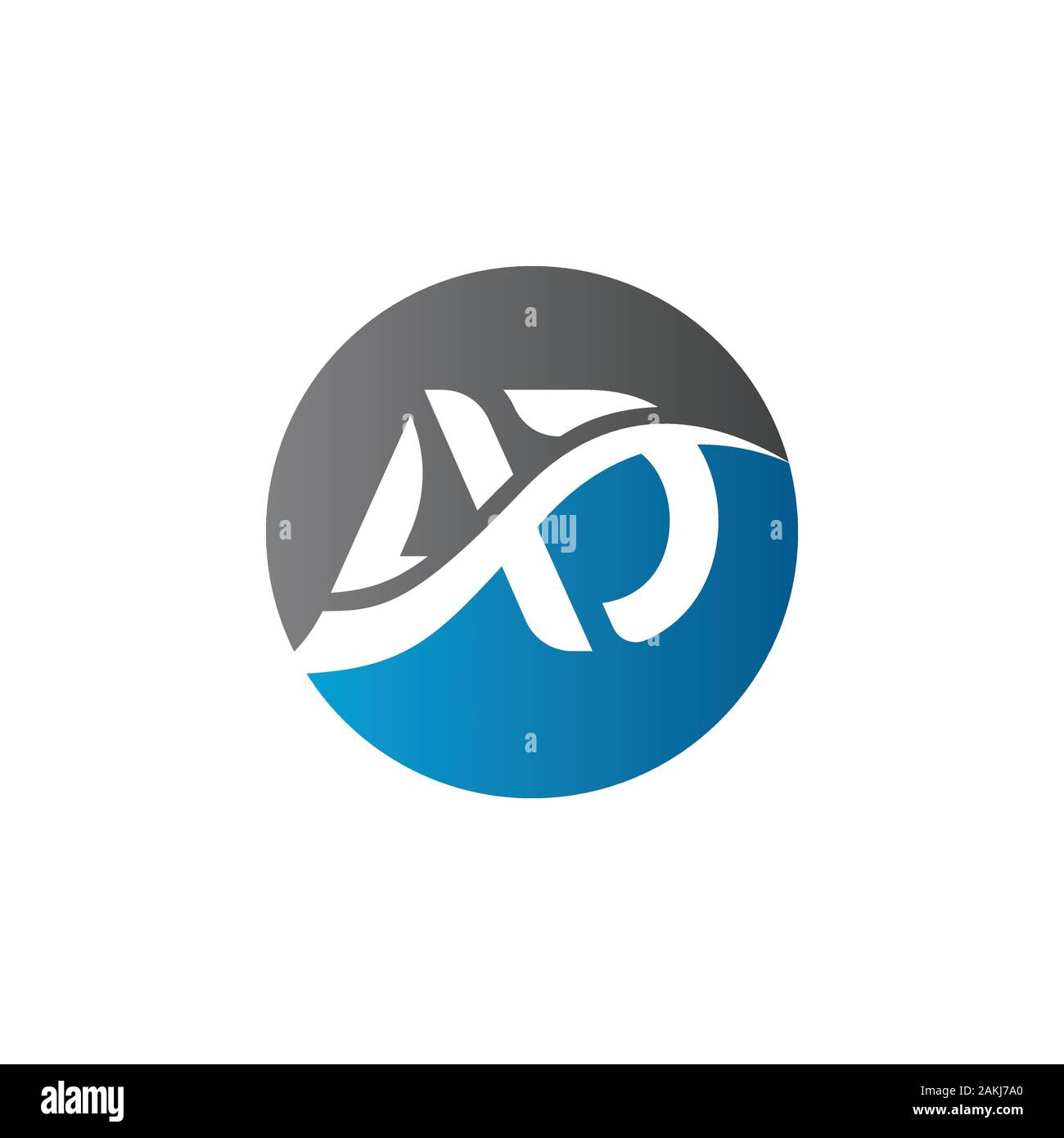 Annonce initiale Lettre avec logo Entreprise moderne créative Typographie Vector Modèle. Creative Résumé Lettre Logo ad vecteur. Illustration de Vecteur