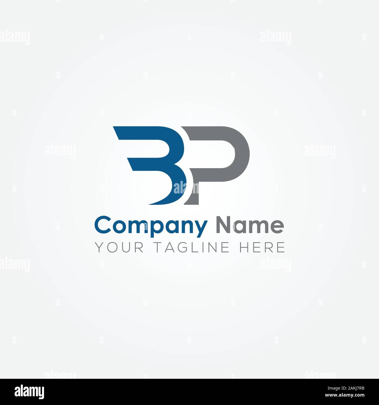 Lettre avec logo BP initial d'affaires moderne créative Typographie Vector Modèle. Creative Résumé Lettre Logo BP vecteur. Illustration de Vecteur