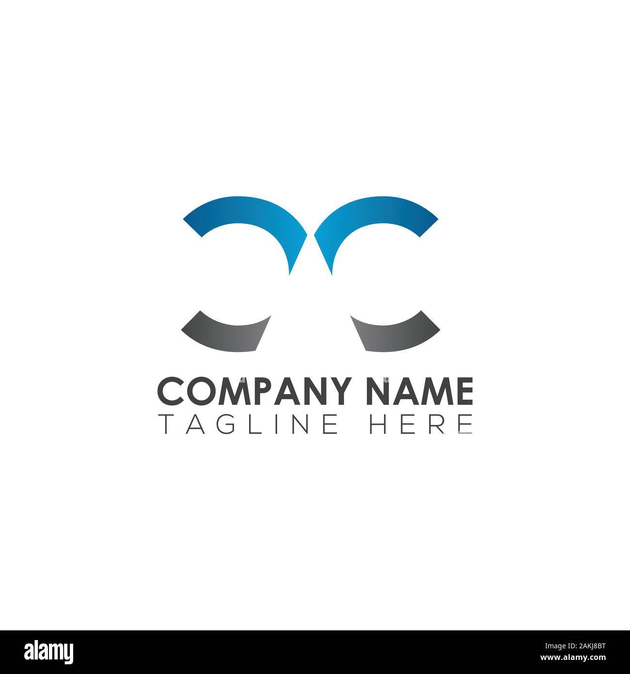 Lettre initiale avec le logo CC Creative Business moderne Typographie Vector Modèle. Résumé de Création de logo CC Lettre Illustration de Vecteur