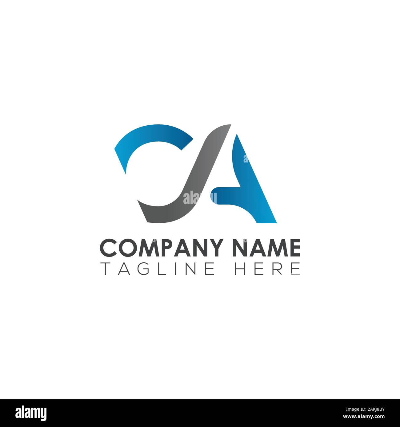 CA Lettre initiale avec le logo d'affaires moderne créative Typographie Vector Modèle. Creative Résumé Lettre CA Logo Design Illustration de Vecteur