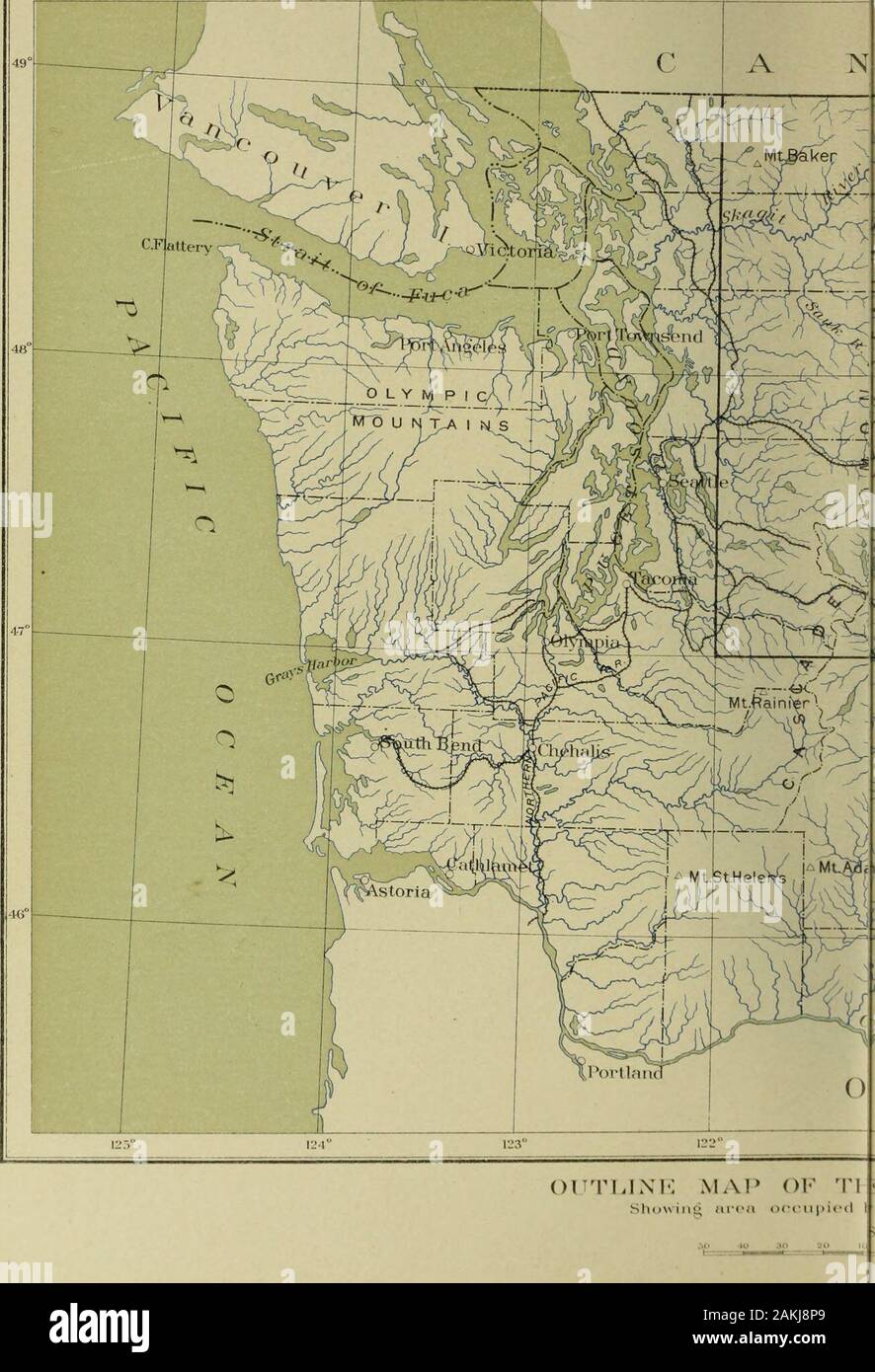 Rapport annuel de l'United States Geological Survey au secrétaire de l'intérieur . Site de la chaîne des Cascades, dans le nord de l'État de Washington (90 A. Depuis le sud de Glacier Peak ) X ? R 98 (B. Champ de neige sur le côté sud de Glacier Peak j XI. Mount Stuart de côté sud de Ingall Canyon 106 XII. Les digues en grès Swank, chef de Stafford Creek 120 XIII. La chaîne des Cascades près de Monte Cristoe 140 XIV. Rock-bassin lac au chef de l'Ingall Creek 154 XV. Mount Stuart granit sur côté nord de Ingall Creek 156 XVI. Gravier du Pléistocène près de Liberty 174 XVII. Rocher de la grande terrasse de la Co Banque D'Images