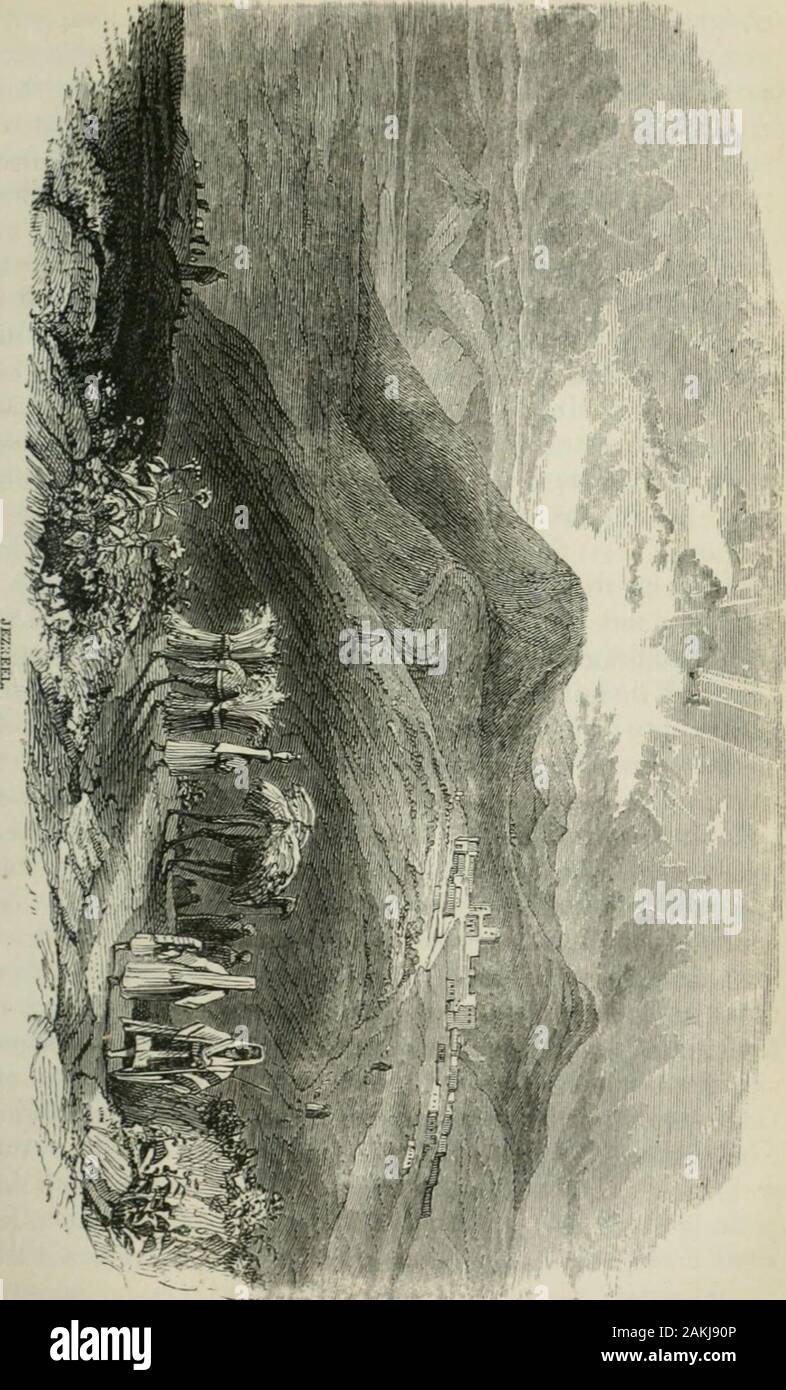La terre et le livre ; ou, illustrations bibliques tirées de l'us et coutumes, les scènes et les paysages de la Terre Sainte . 1-JEUU UF MORT JÉZABEL. 183 pour au moins six milles, et il y avait assez de temps pour dispatchmessenger après messenger pour le rencontrer. Bien sûr, il s'est passé,Beisan. Eamoth Galaad était au sud-est de l'autre côté, surle de Jordanie, et qu'il était commandant de la gar-rison quand il a proclamé roi par ses camarades officiers. Im-médiation ! Il y expose en hâte chaude pour tuer Joram, et seizethe gouvernement. Toute l'histoire de ce revolutionshows Jéhu d'avoir été un homme de vives e Banque D'Images